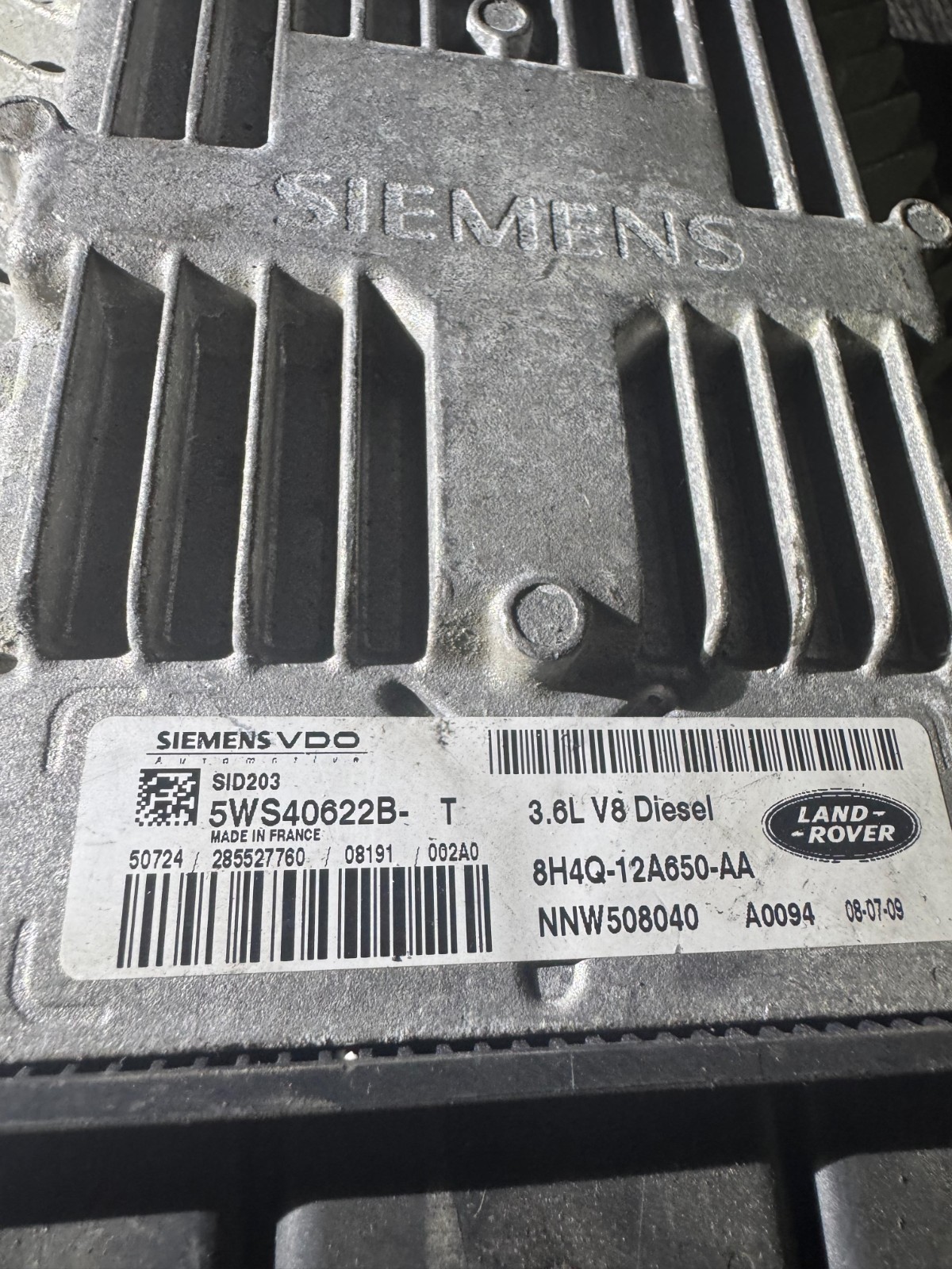 8H4Q 12A650 AA Siemens VDO NNW508040 SID203 5WS40622B T Ford ECU
