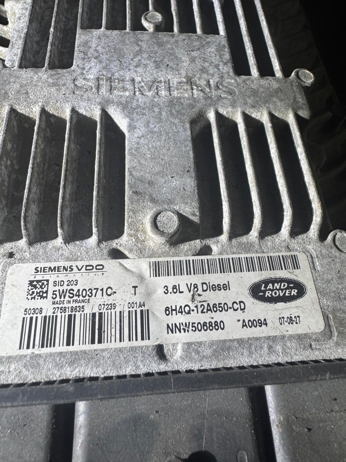 6H4Q 12A650 CD Siemens VDO NNW506880 A0094 SID203 5WS40371C T Ford ECU