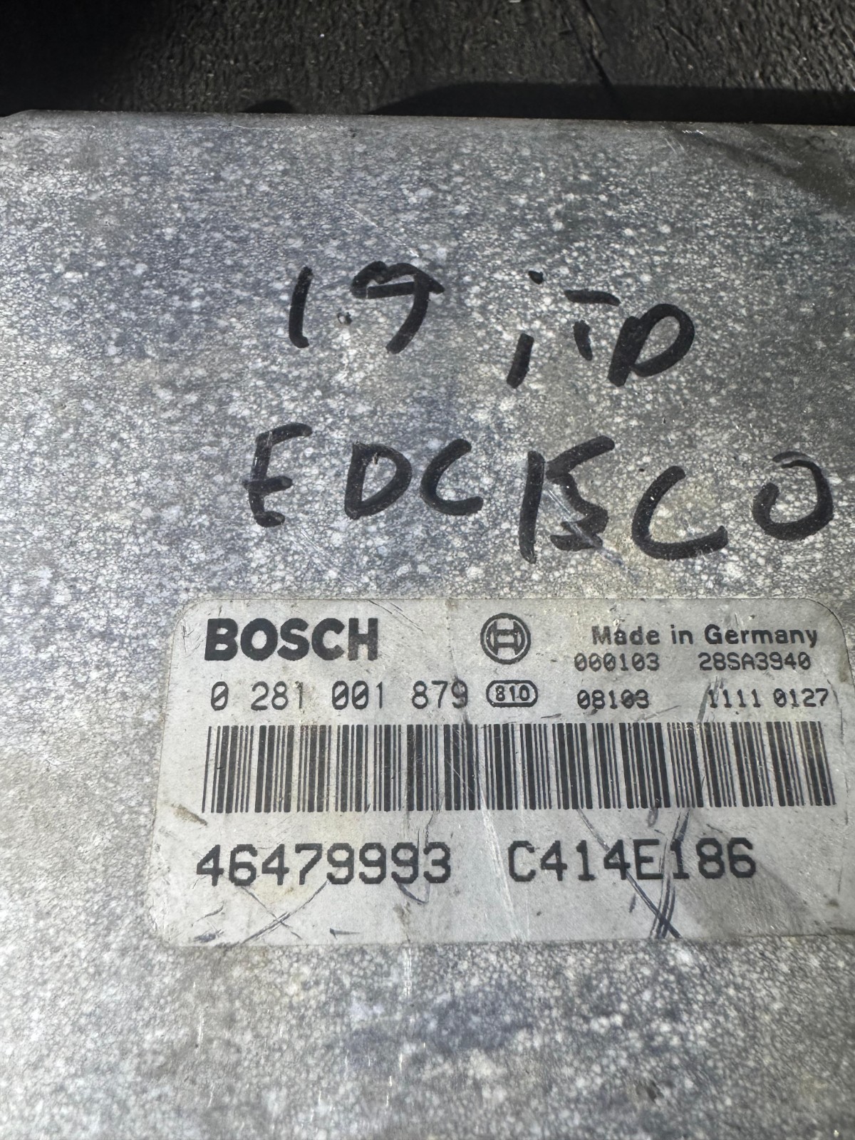 46479993 Bosch C414E186 EDC15C 0281001879 Fiat Engine ECU