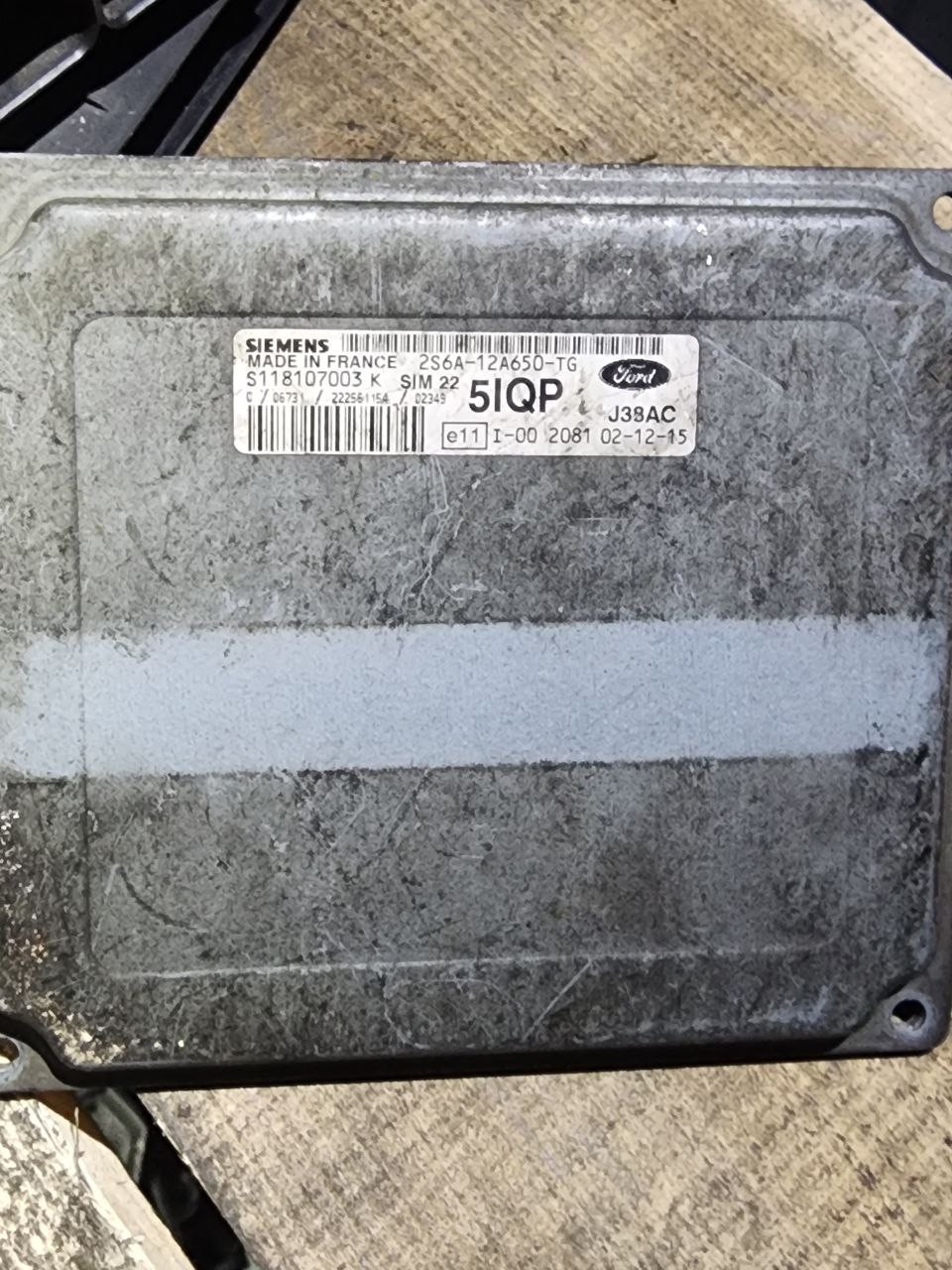 2S6A 12A650 TG Siemens 5IQP J38AC SIM22 S118107003K Ford ECU