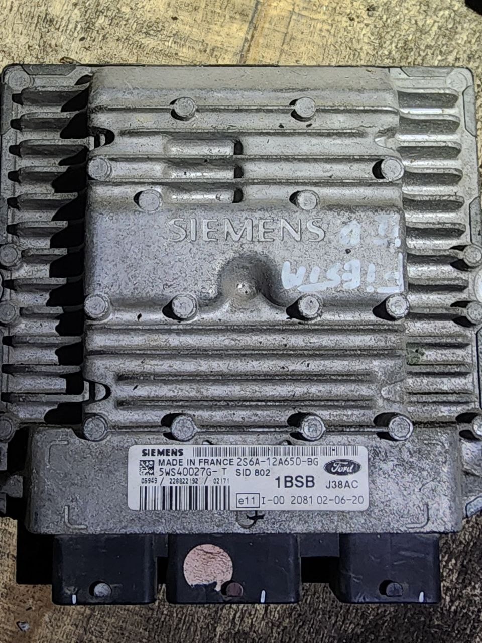 2S6A 12A650 BG Siemens 1BSB J38AC SID802 5WS40027G T Ford ECU
