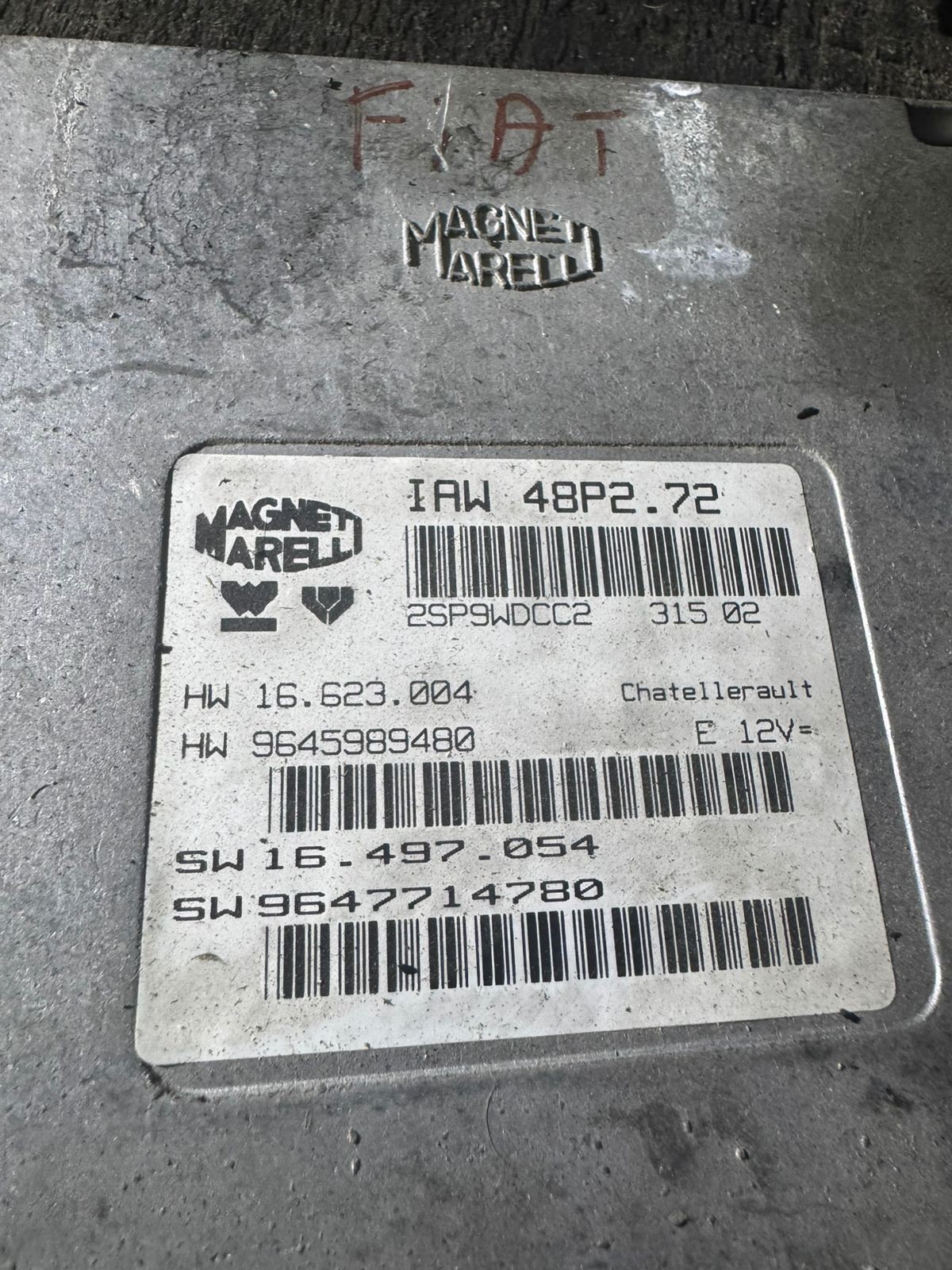 16.623.004 9645989480 Magneti Marelli IAW48P2.72 9647714780 Engine ECU