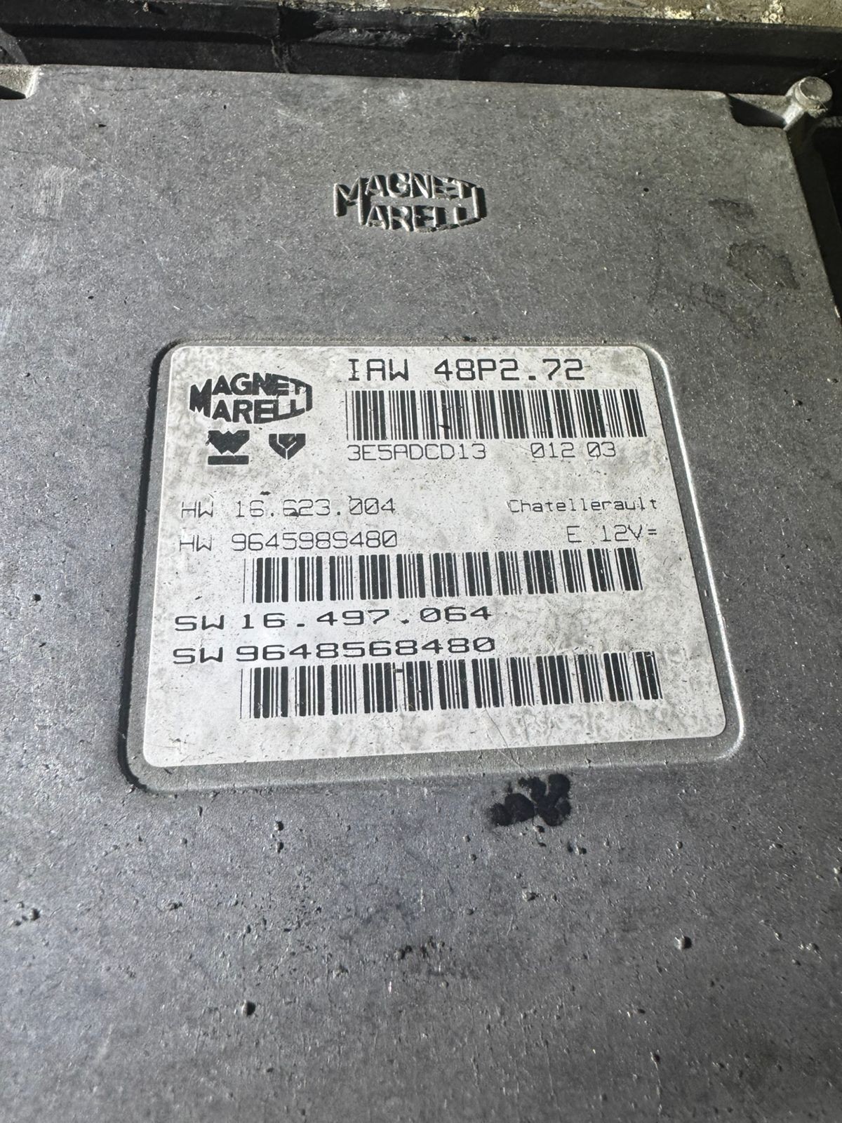 16.623.004 9645989480 Magneti Marelli IAW48P2.72 9648568480 Engine Control Unit