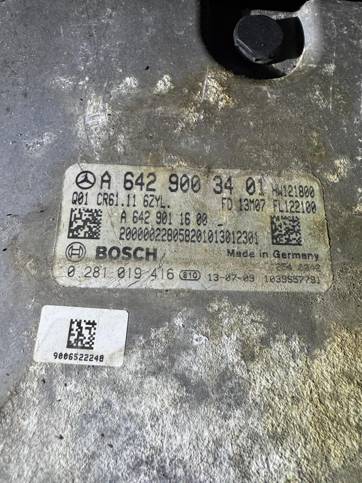 A6429003401 Bosch EDC17CP57 0281019416 Mercedes CDI Engine ECU Module