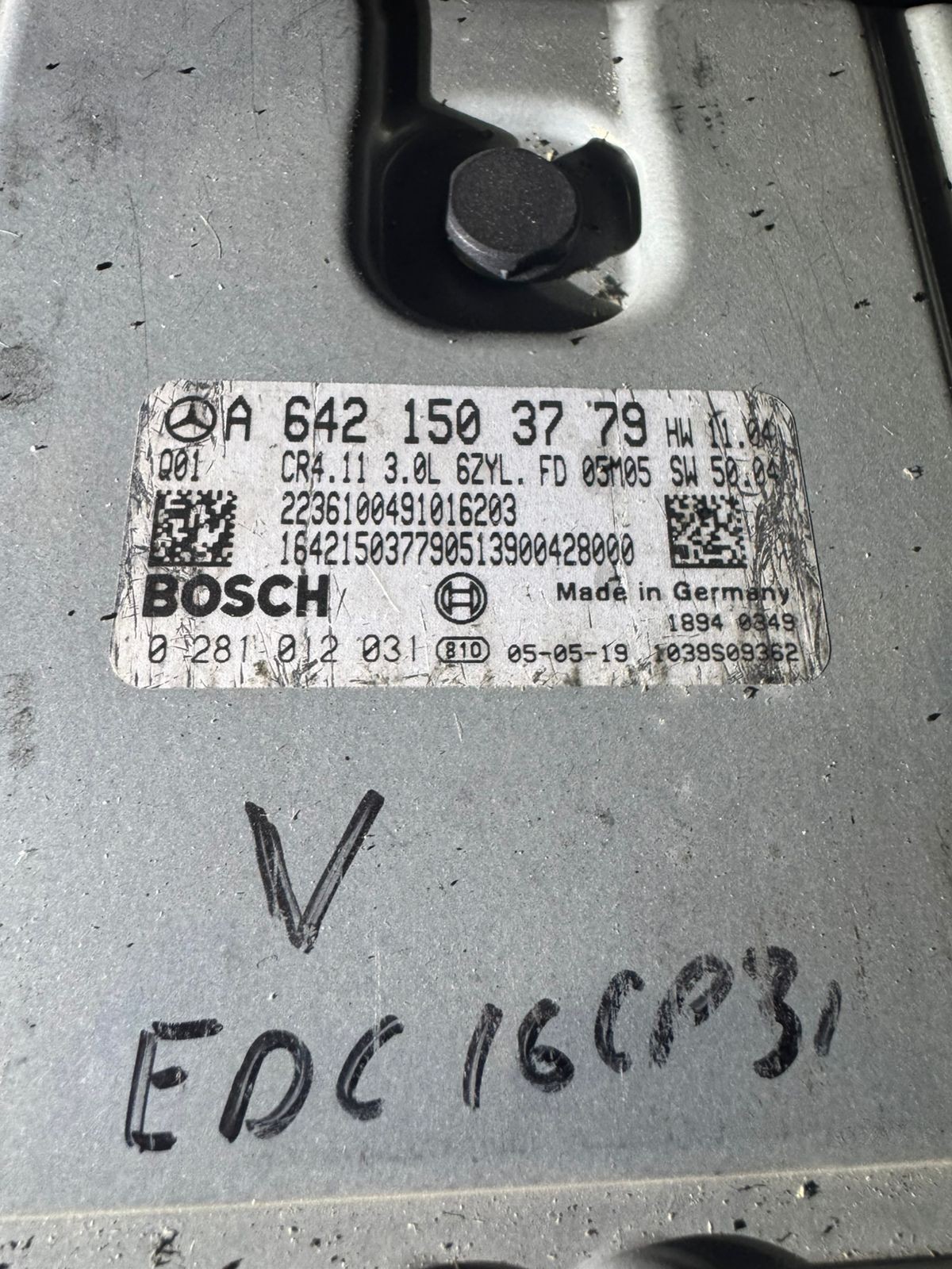 A6421503779 Bosch EDC16CP31 0281012031 Mercedes CDI Engine Control Unit ECU