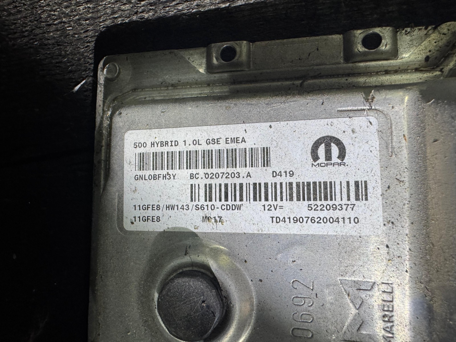 52209377 Magneti Marelli D419 MC17 11GFE8 BC.0207203.A ECU