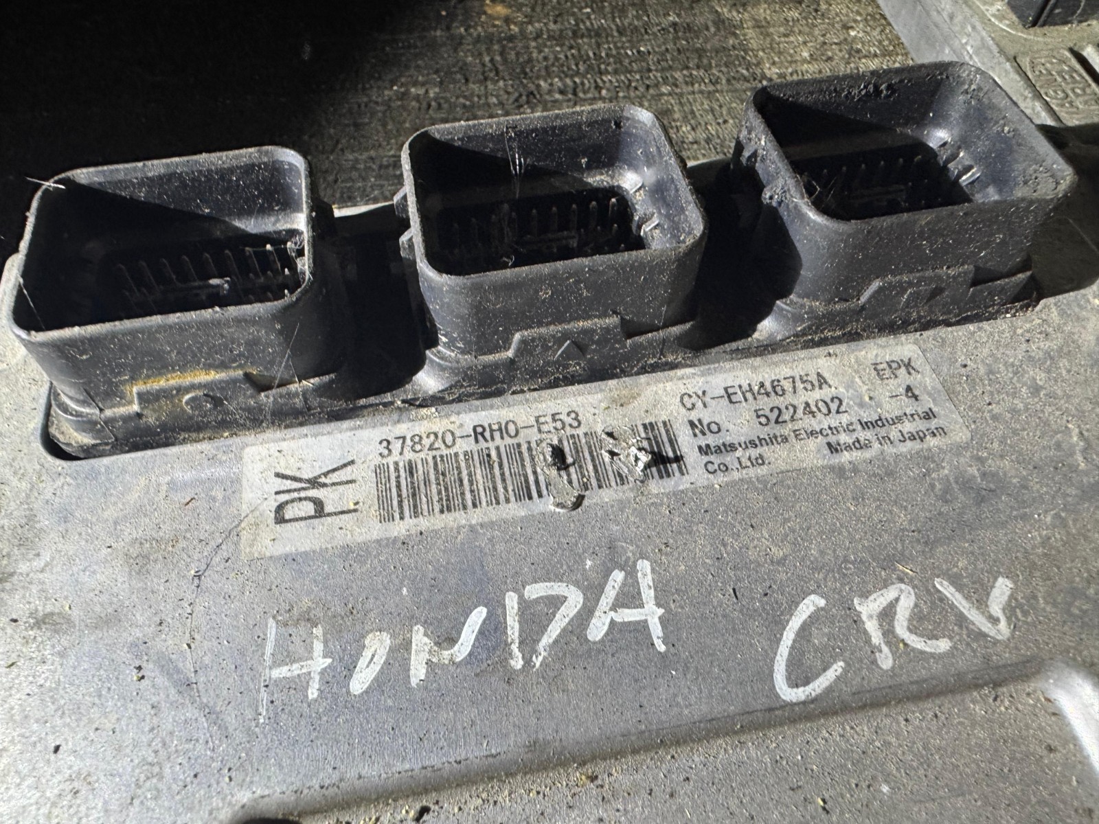 37820 RH0 E53 CY EH4675A EPK 522402 Honda Engine ECU
