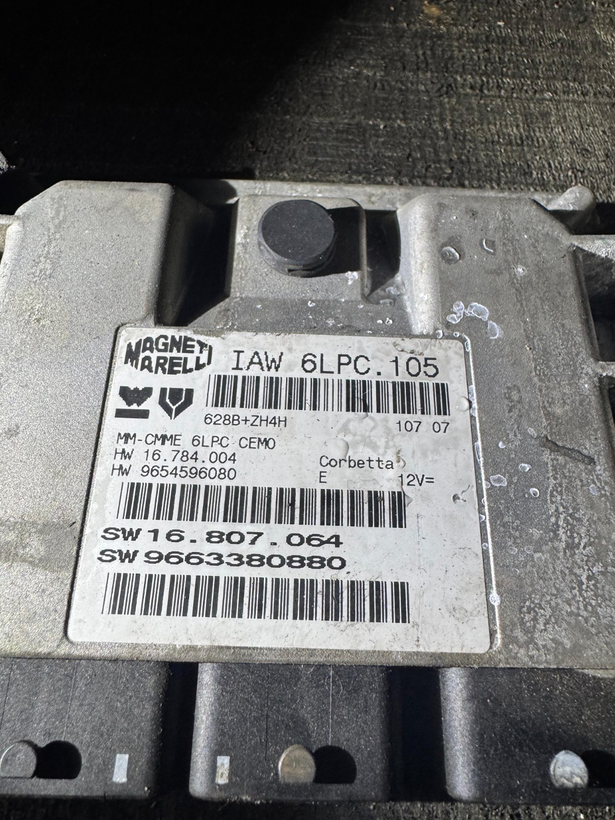 16.784.004 9654596080 Magneti Marelli 6PLC 16.807.064 9663380880 ECU