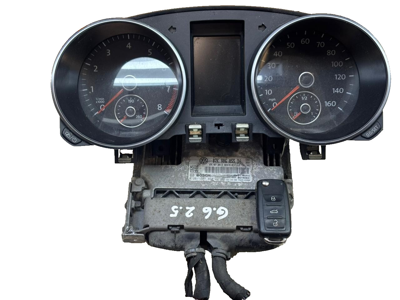 VW Golf 6 / Jetta 2.5 ECU Kit 07K906055DA + Instrument Cluster 5K0920973B + Key