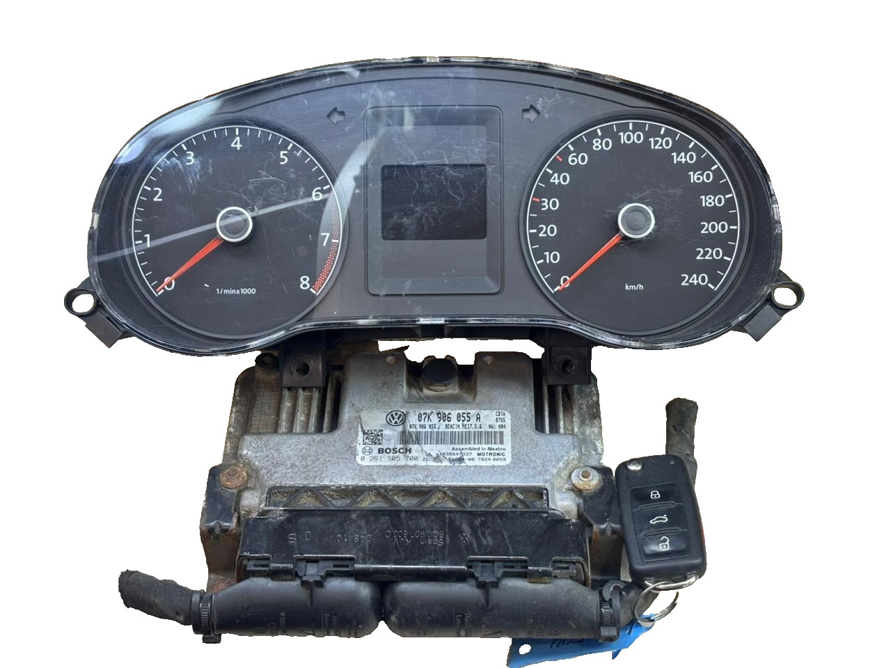 Volkswagen ECU Kit 07K906055A + Cluster 5C6920850B + Key | IMMO Set