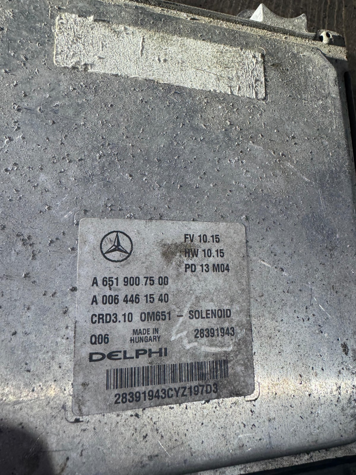 Delphi ECU A6519007500 CRD3.10 28391943 M04 Mercedes CDI Engine Control ECU