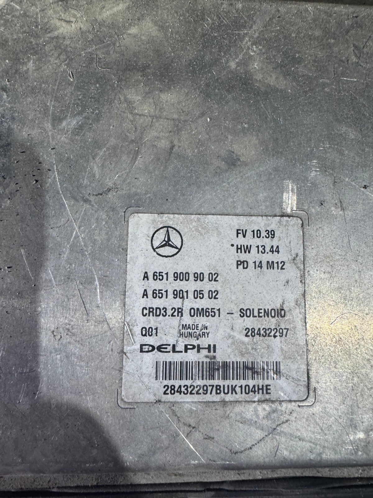 Delphi ECU A6519009002 CRD3.2R 28432297 M12 Mercedes CDI Engine ECU