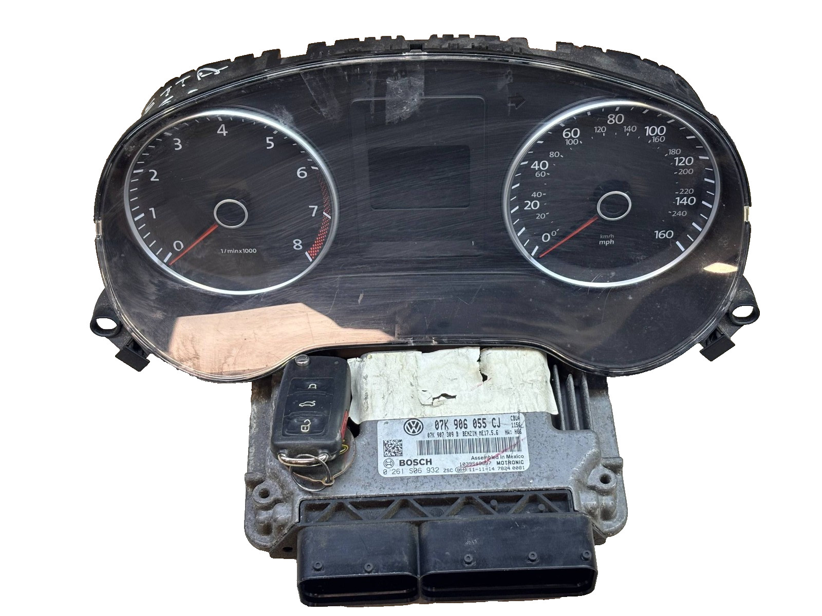 VW Golf Passat Instrument Cluster 5G6920951B + ECU 07K906055CJ + Key Set