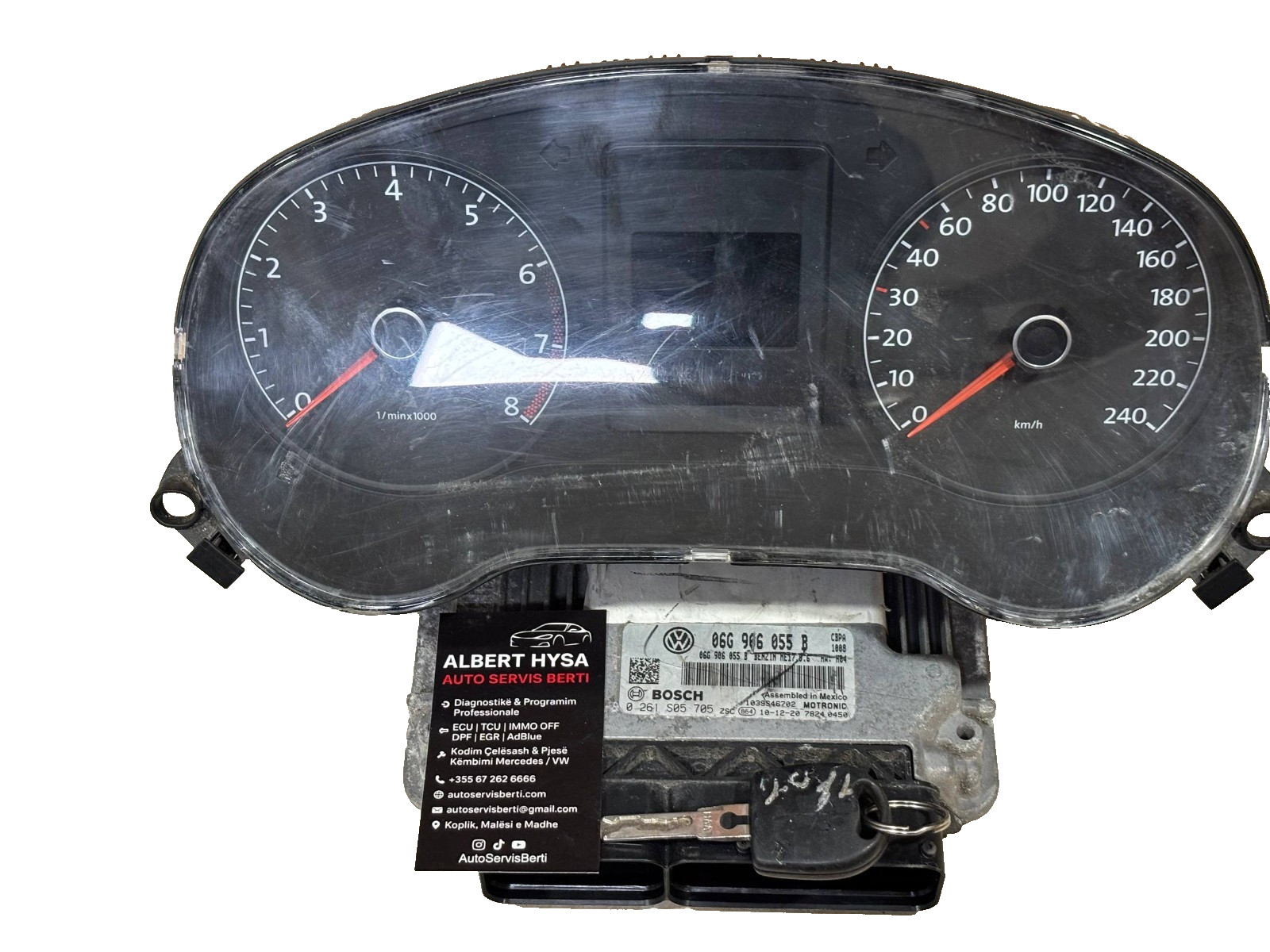 VW Golf 6 ECU + Instrument Cluster + Key Set – 06G 906 055B – Complete Matching