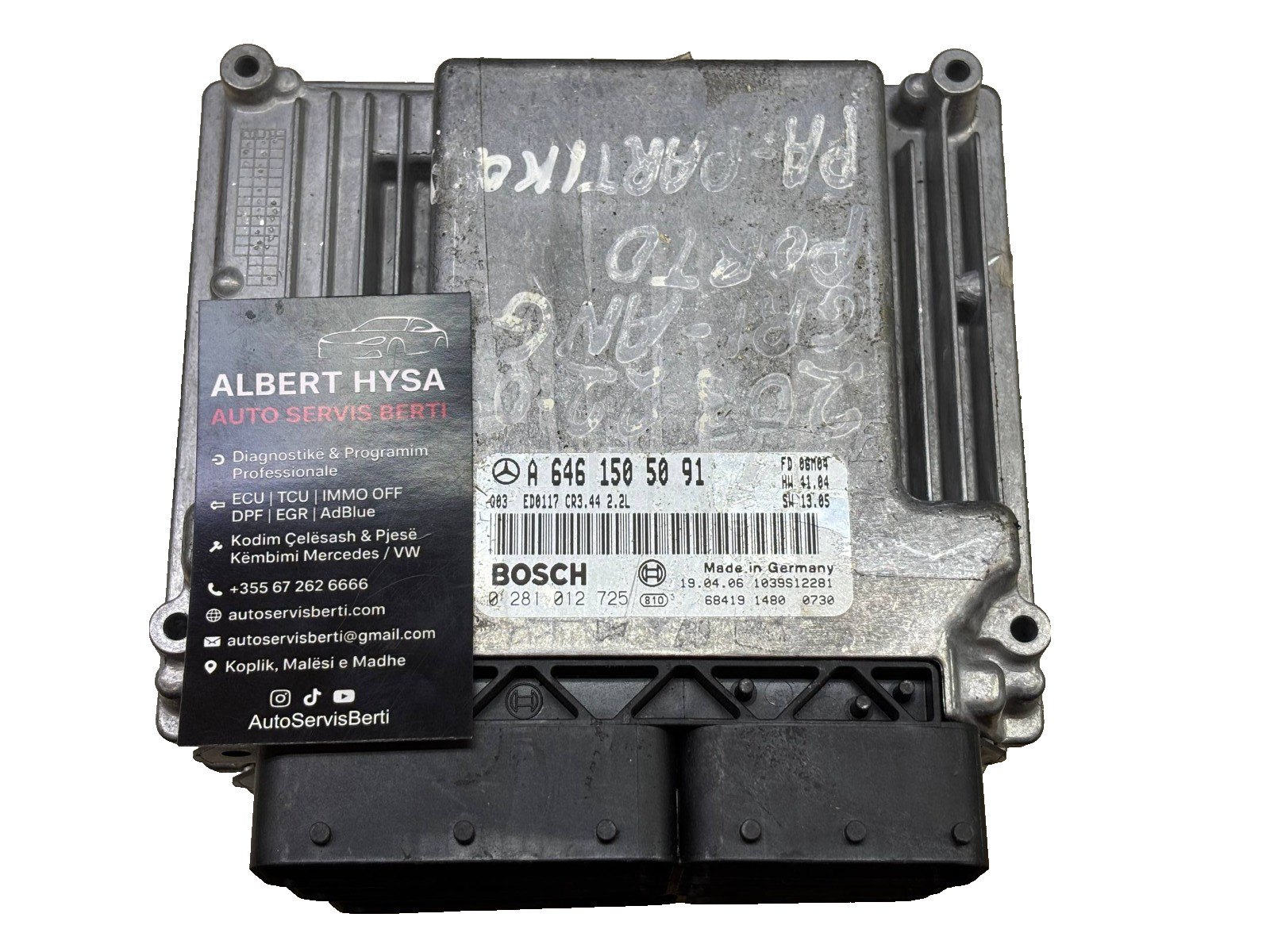 Mercedes ECU A6461505091 Bosch 0281012725 ED0117 CDI Engine Control Module