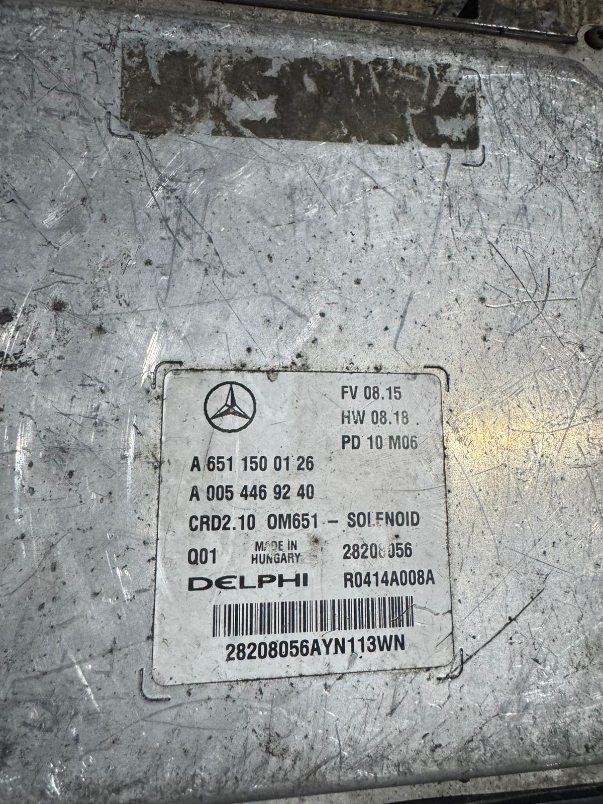 Mercedes ECU A6511500126 Delphi CRD2.10 28208056 CDI Engine Unit