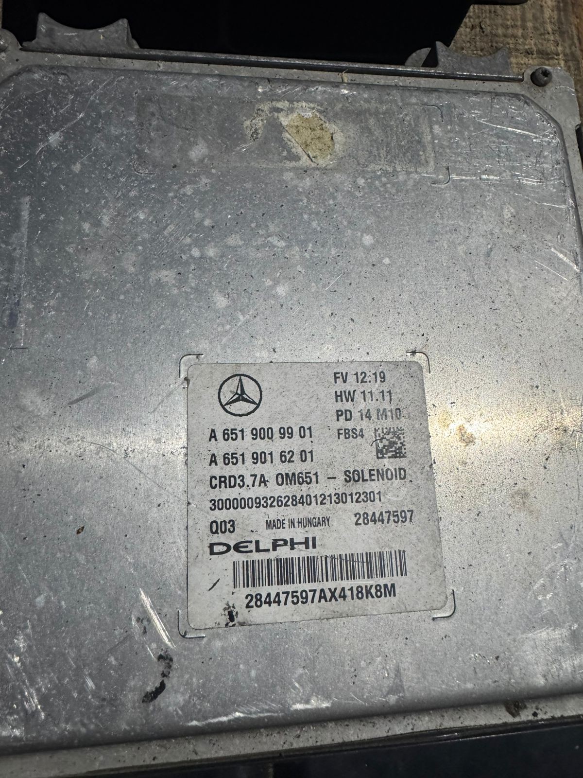 Mercedes ECU A6519009901 Delphi CRD3.7A 28447597 CDI Engine Module