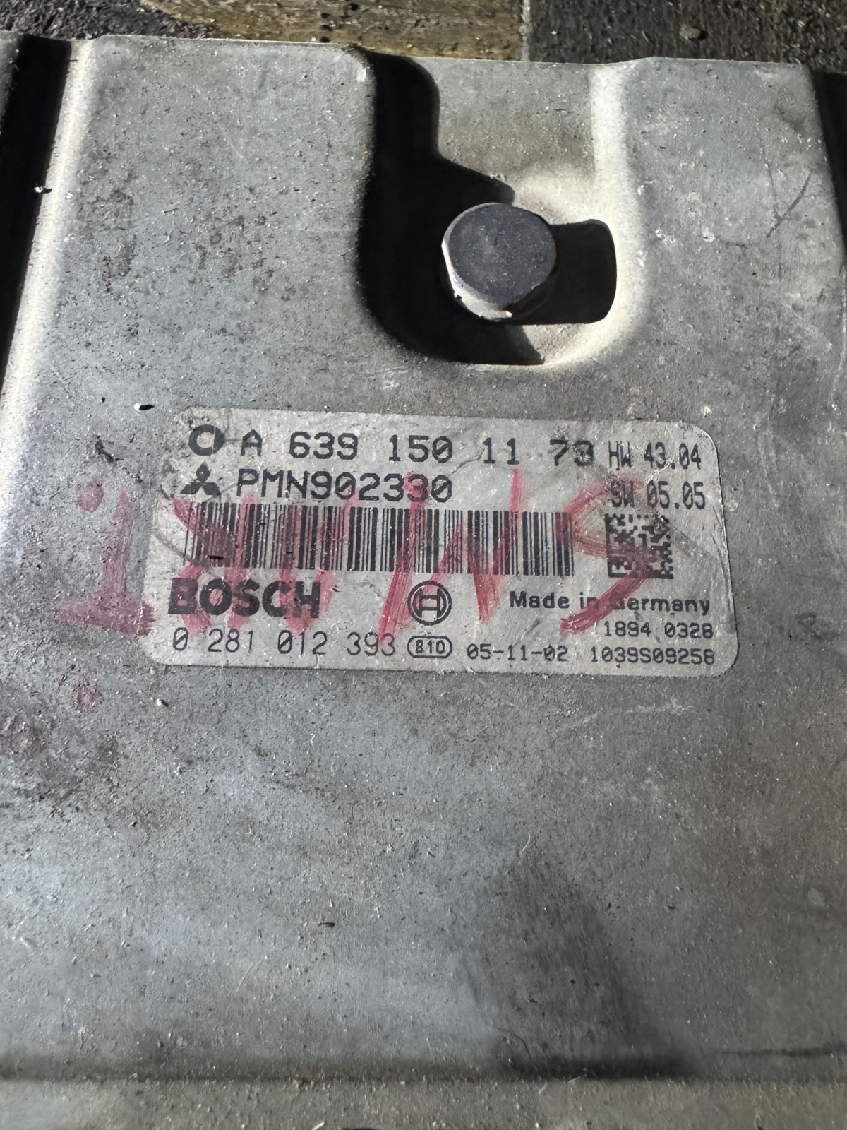 Mercedes ECU A6391501179 Bosch 0281012393 Engine Control Module