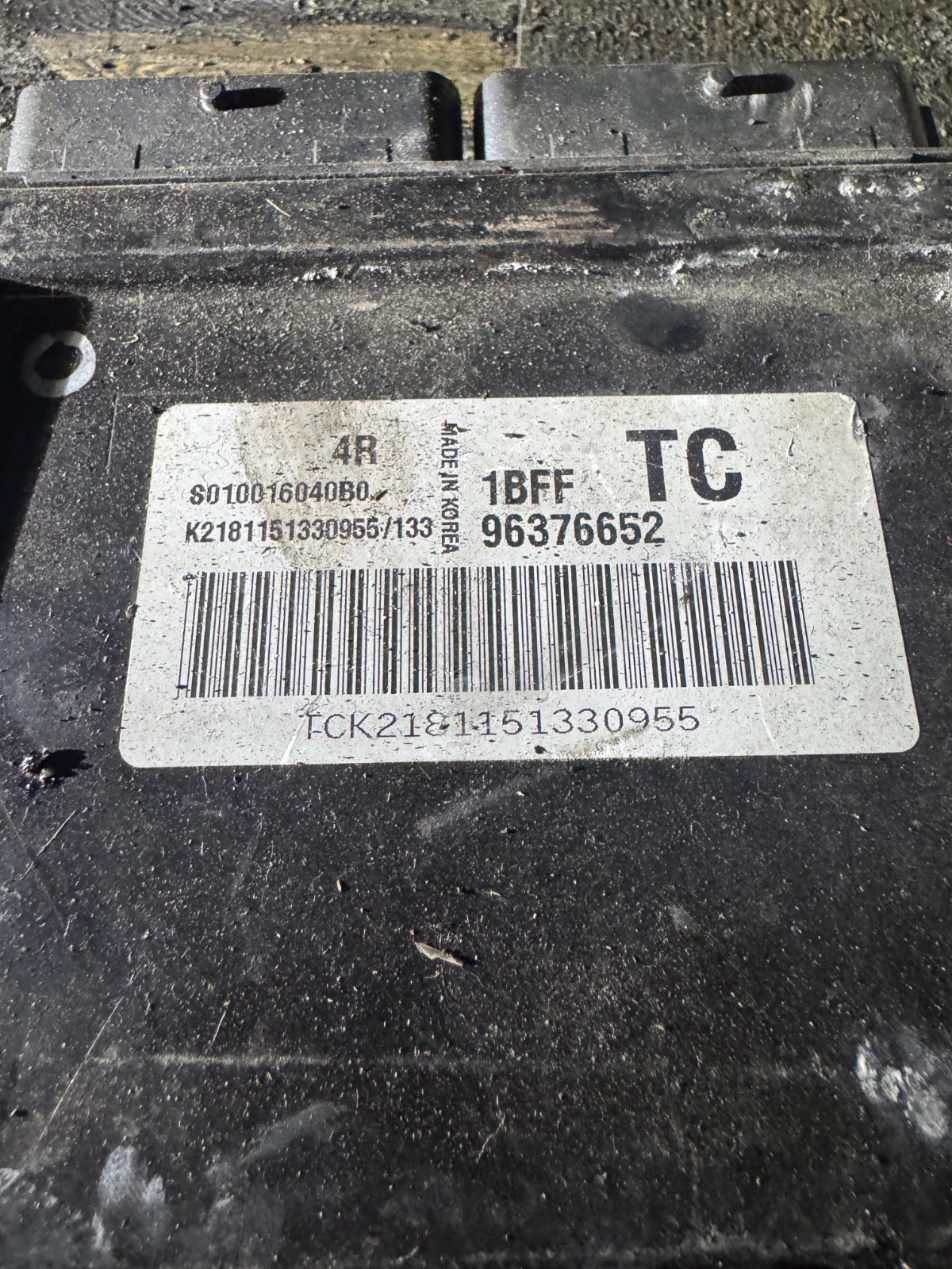 ECU 96376652 1BFF TC S010016040 B0 Engine Control Module