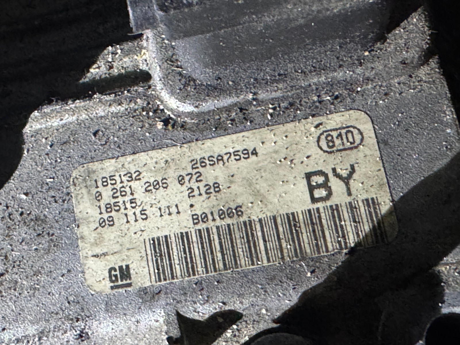 Opel ECU 09115111 Bosch 0261206072 Engine Control Module