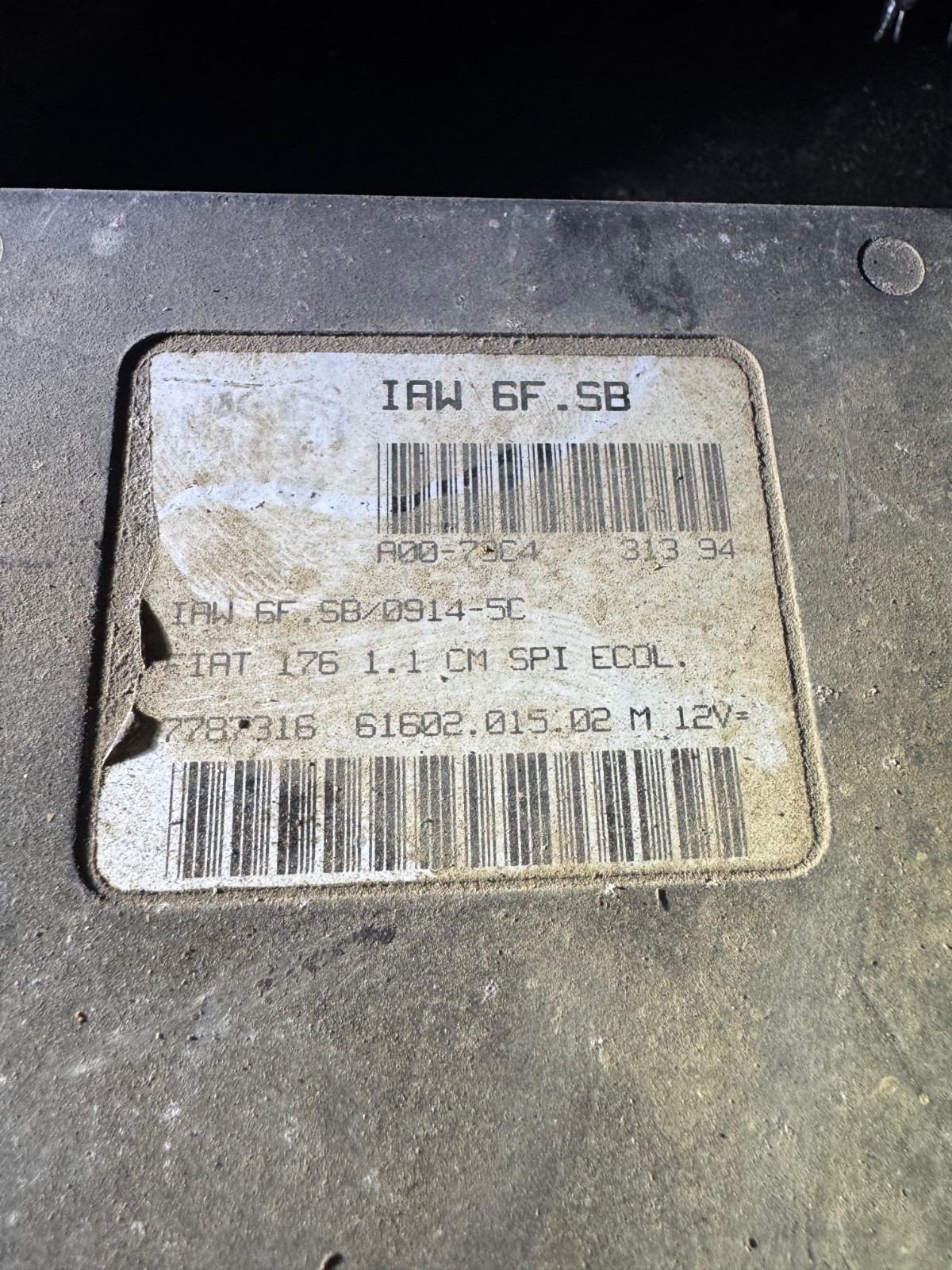 Fiat ECU 7787316 Magneti Marelli IAW 6F.SB 61602.015.02