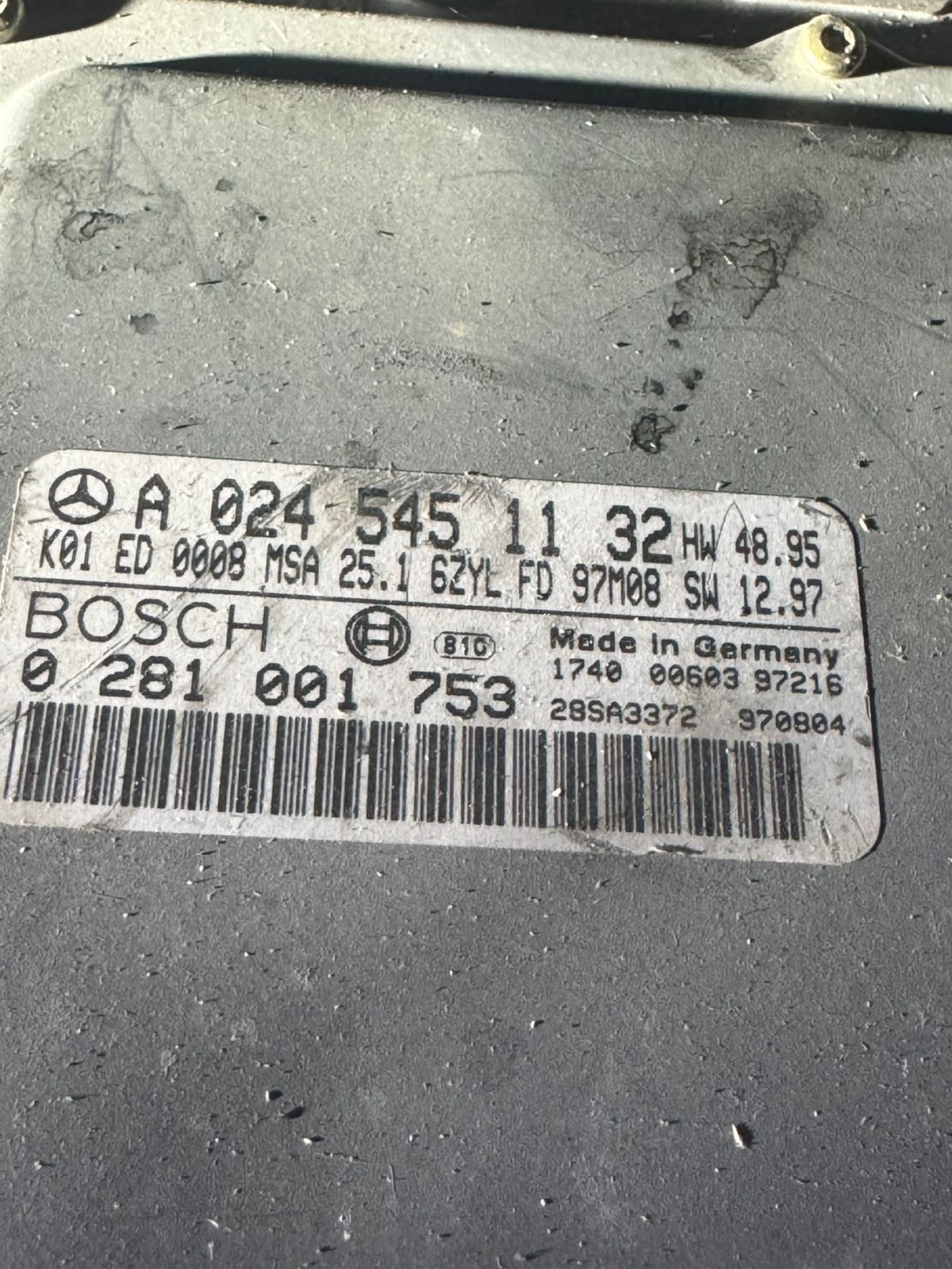 Bosch A0245451132 0281001753 Engine ECU Unit OEM Tested Good