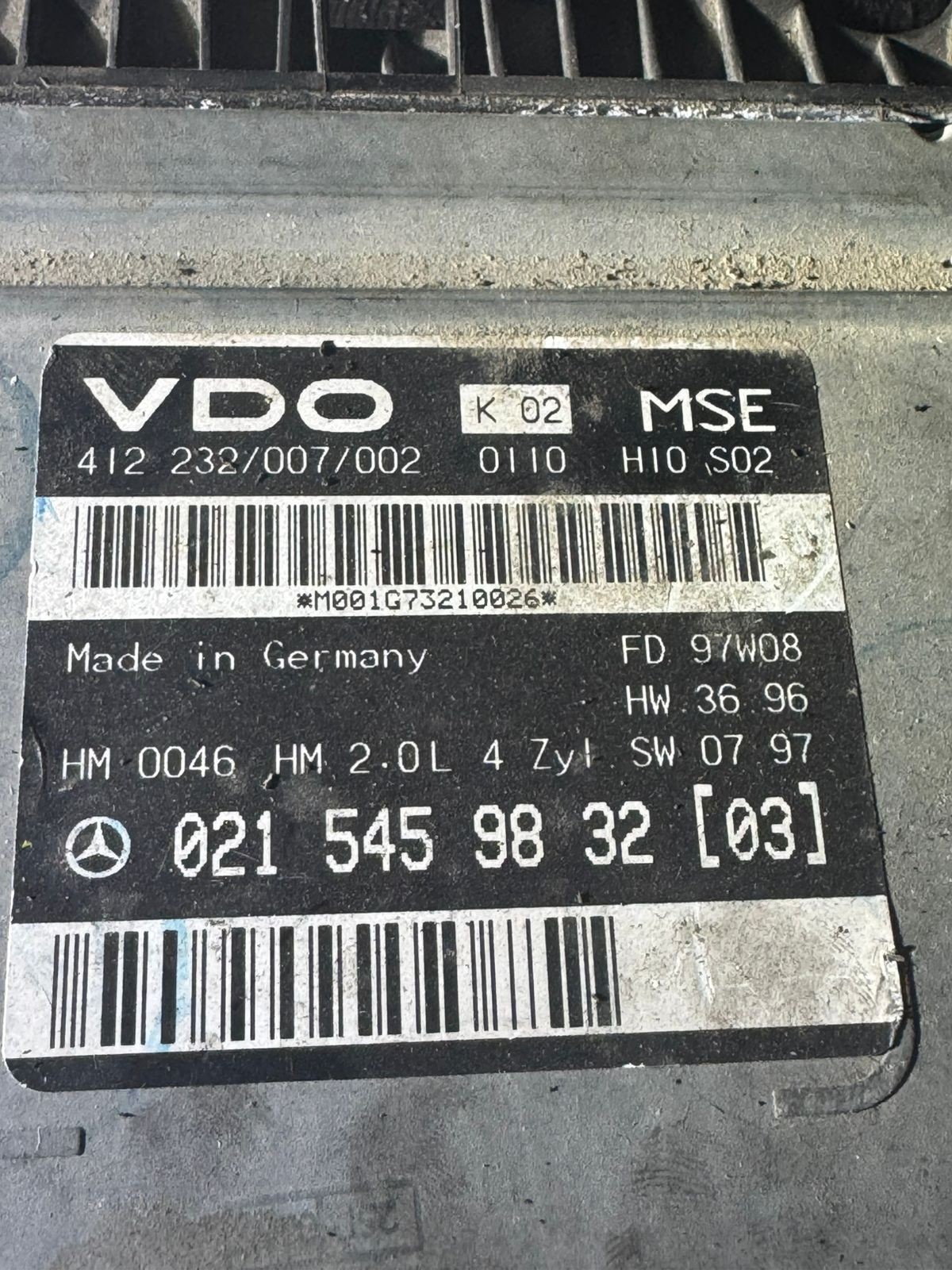 VDO A0215459832 412232/007/002 Engine ECU Module OEM Fully Tested