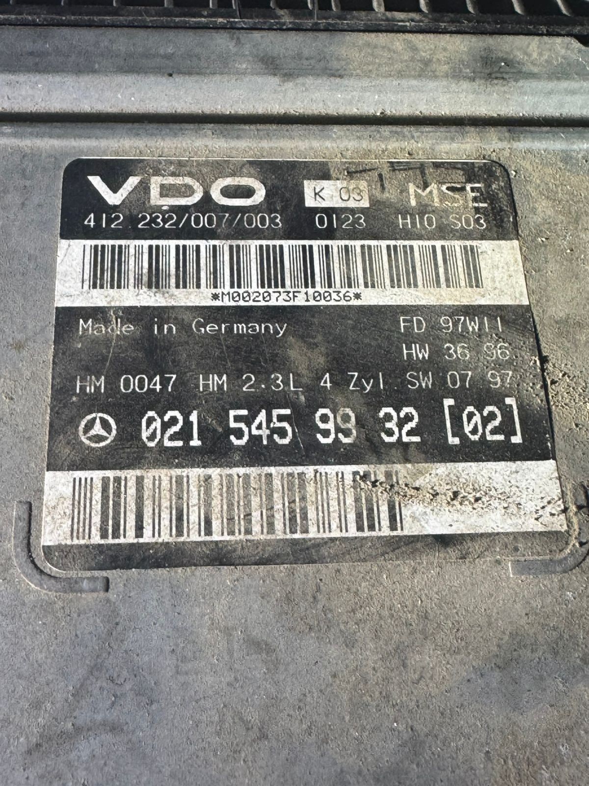 VDO A0215459932 412232/007/003 Engine ECU Control Unit Tested Working