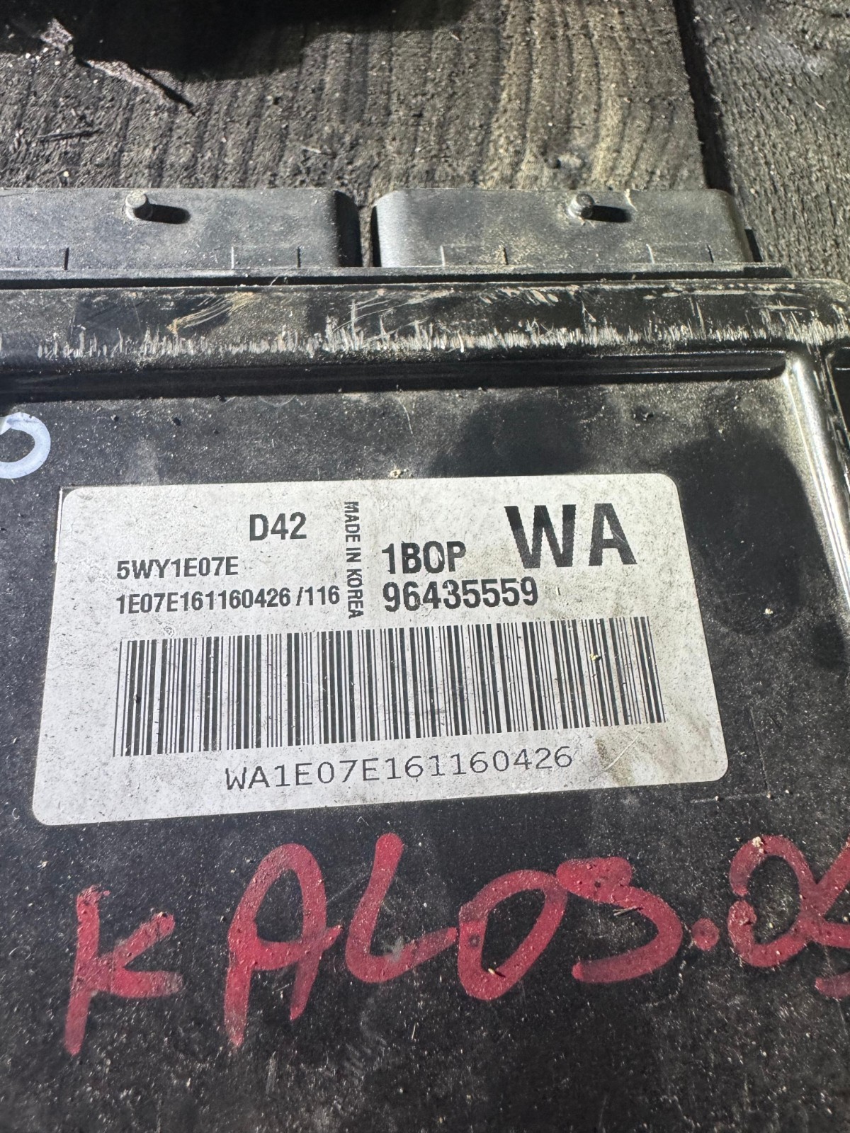 96435559 2WY1E07E 1BOP D42 WA Engine ECU Unit Tested Working