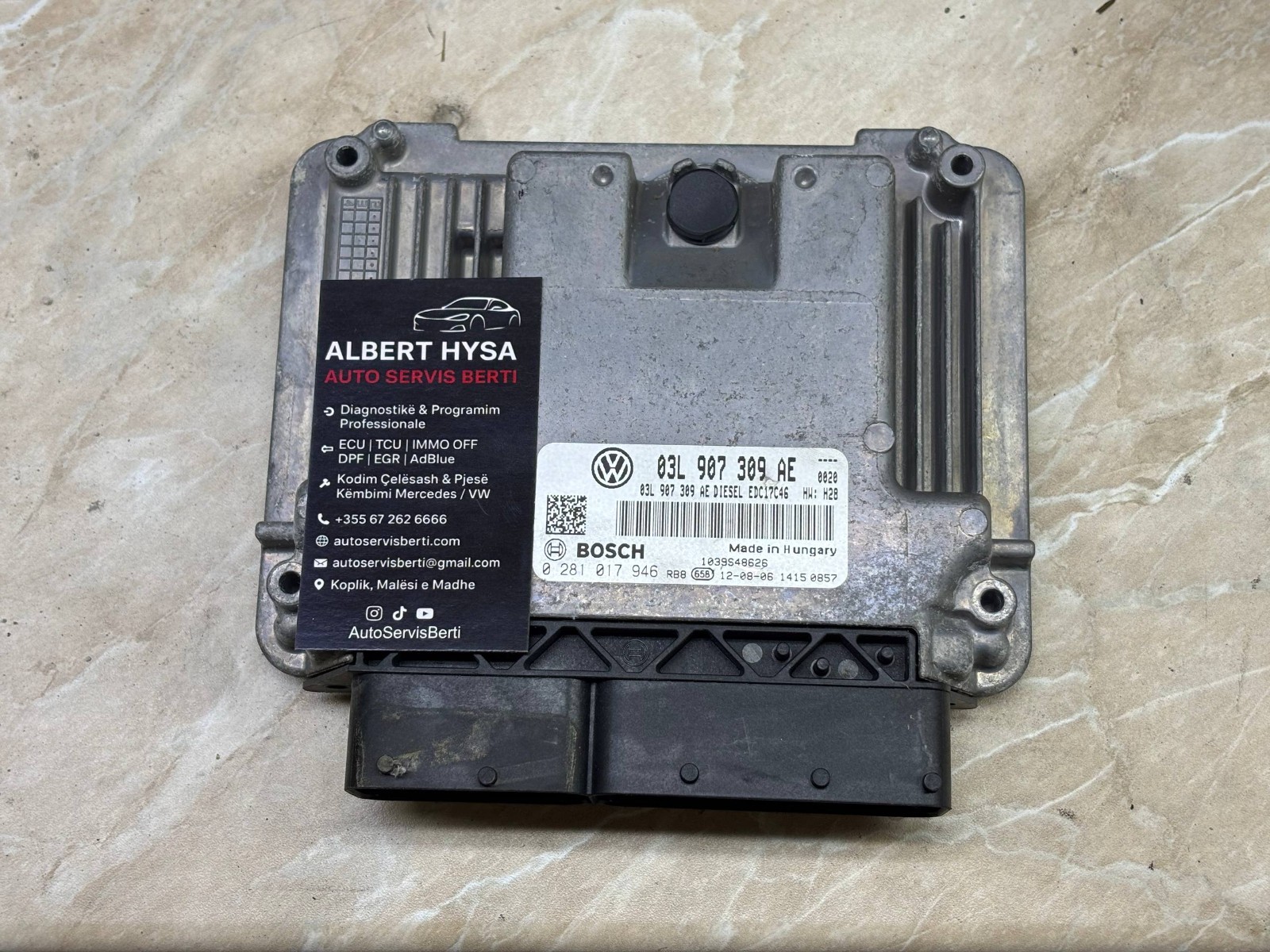 VW ECU 03L907309AE Bosch 0281017946 EDC17CP46 Engine Unit