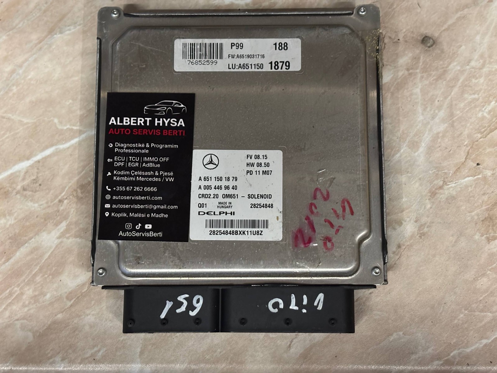 Mercedes ECU A6511501879 Delphi 28254848 CRD2.20 CDI Unit