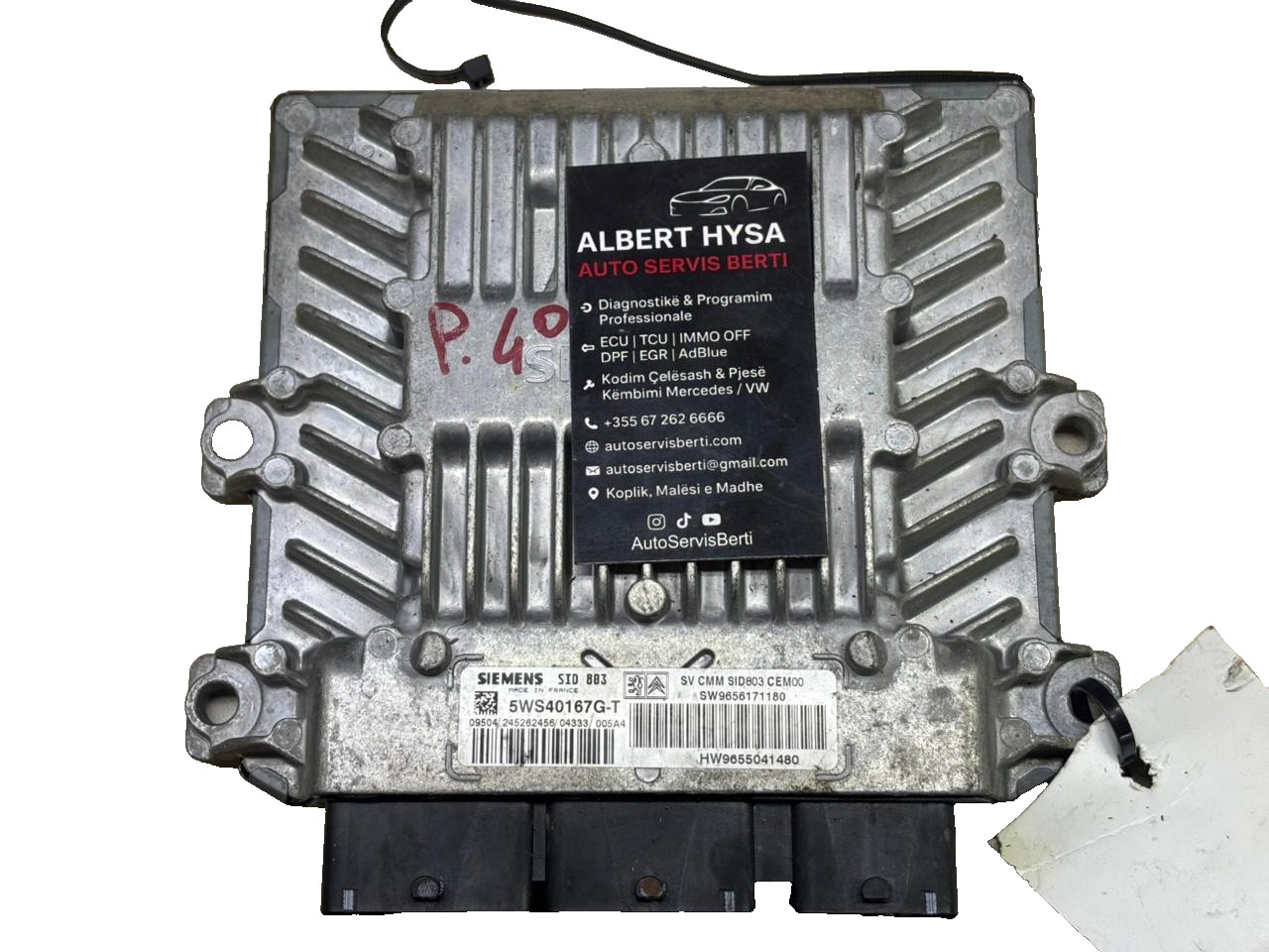 Siemens SID803A 5WS40167G-T ECU – HW9655041480 – OEM Diesel Engine Control Unit