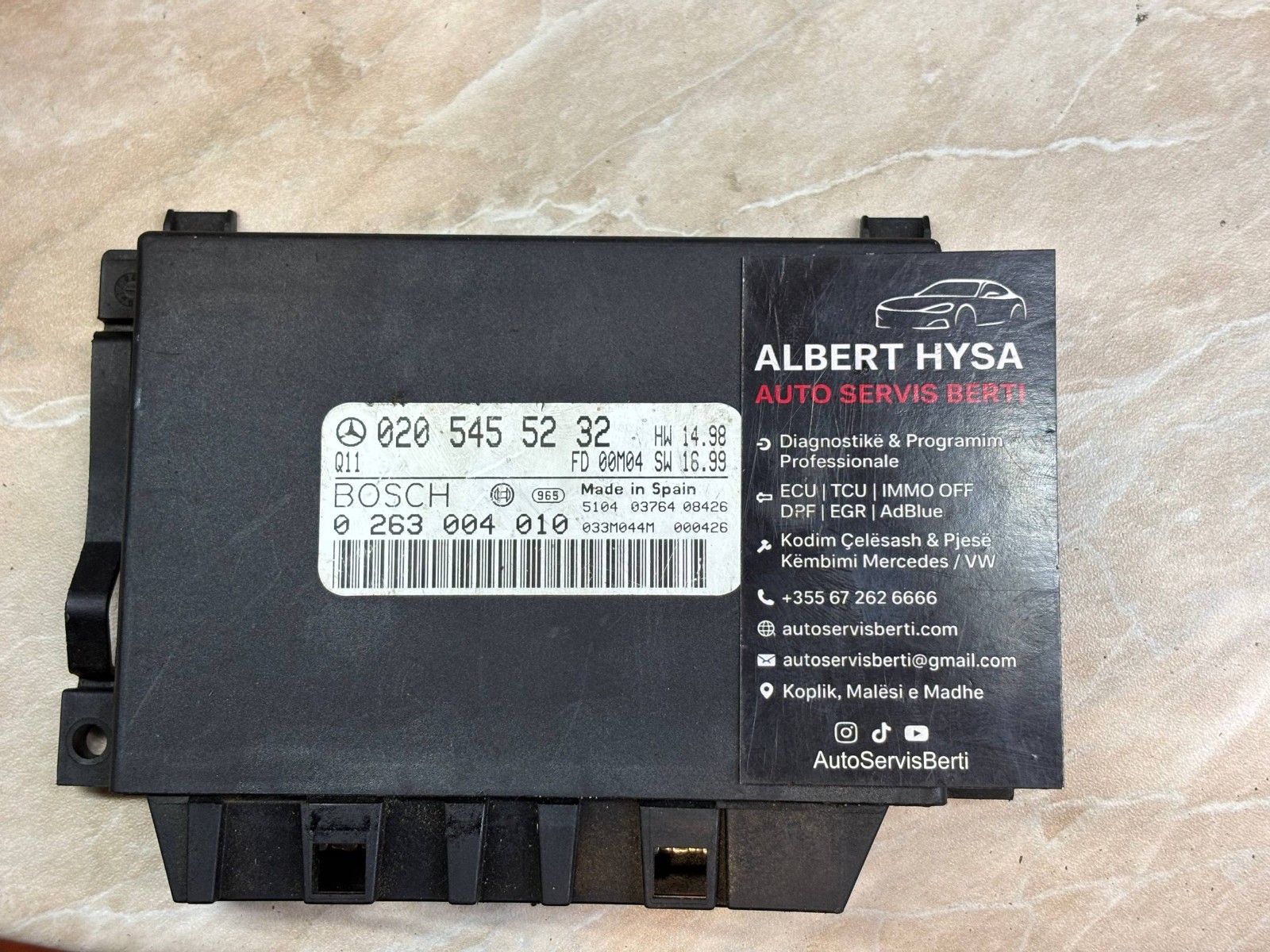 Mercedes PDC Parking Sensor Control Unit A0205455232 Bosch 0263004010