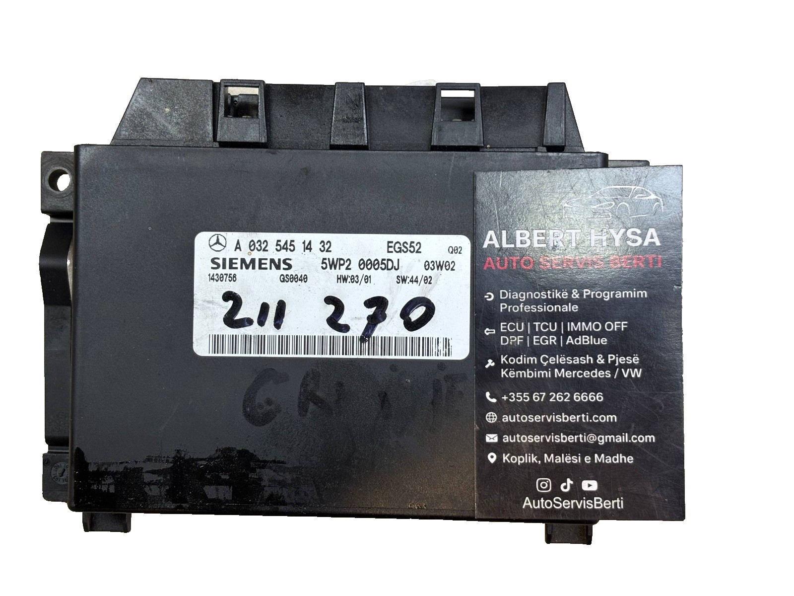 Mercedes EGS52 Transmission Control Unit A0325451432 5WP20005DJ Siemens TCU