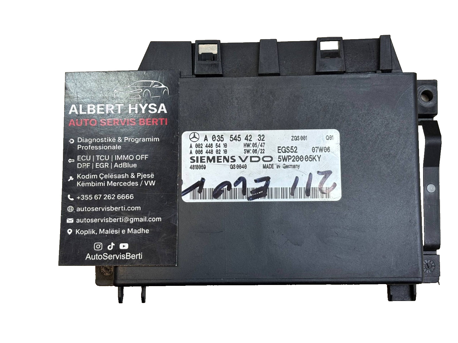 Mercedes EGS52 Transmission Control Unit A0355454232 5WP20005KY Siemens TCU