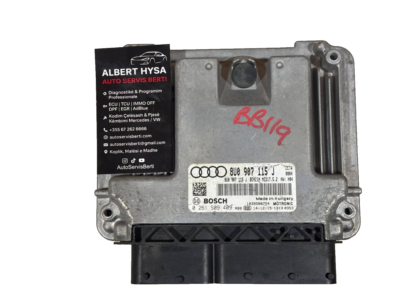 Audi VW ECU Bosch MED17.5.2 8U0907115J 0261S09409 Engine Control Unit