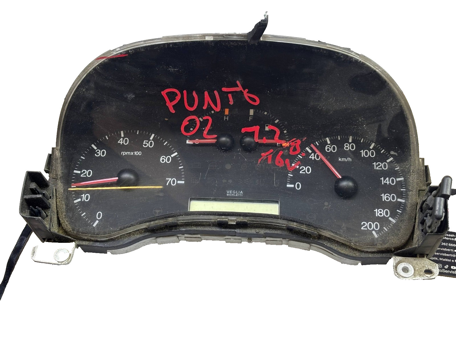 Fiat Instrument Cluster 46812961 Veglia 503000341000 Dashboard Speedometer+KEY