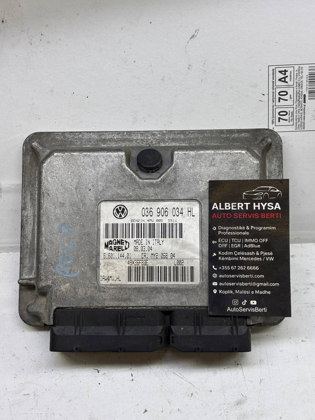 VW ECU 036906034HL – Magneti Marelli IAW 4MV.HL – 61601.144.01 Petrol Engine Con