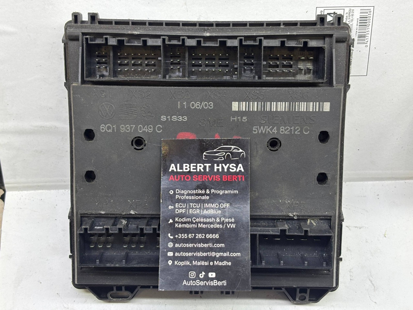 VW BCM 6Q1937049C – Siemens 5WK48212C – Central Electric Control Module