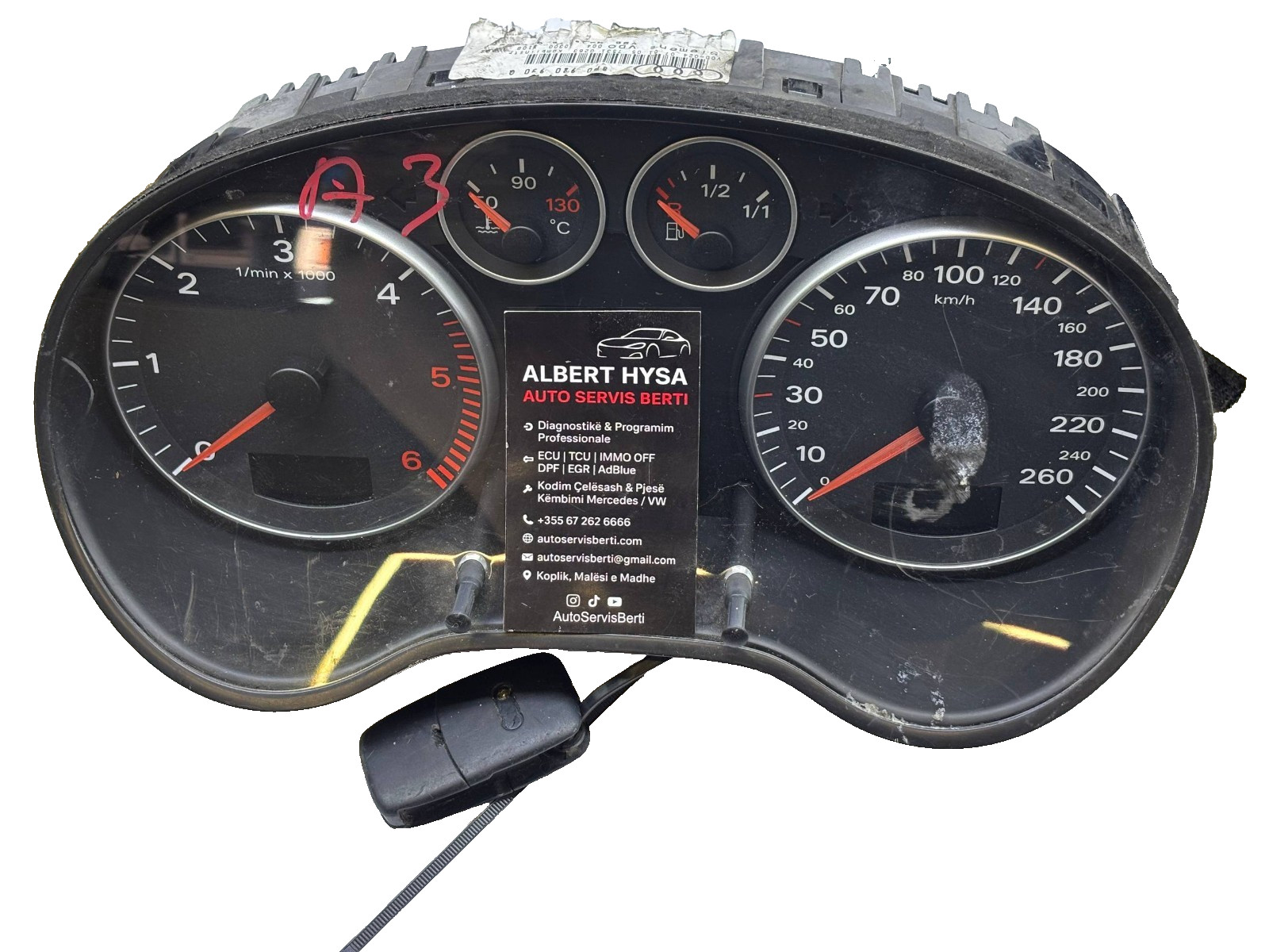Audi A3 Instrument Cluster 8P0920930Q – Siemens VDO Speedometer – Dashboard