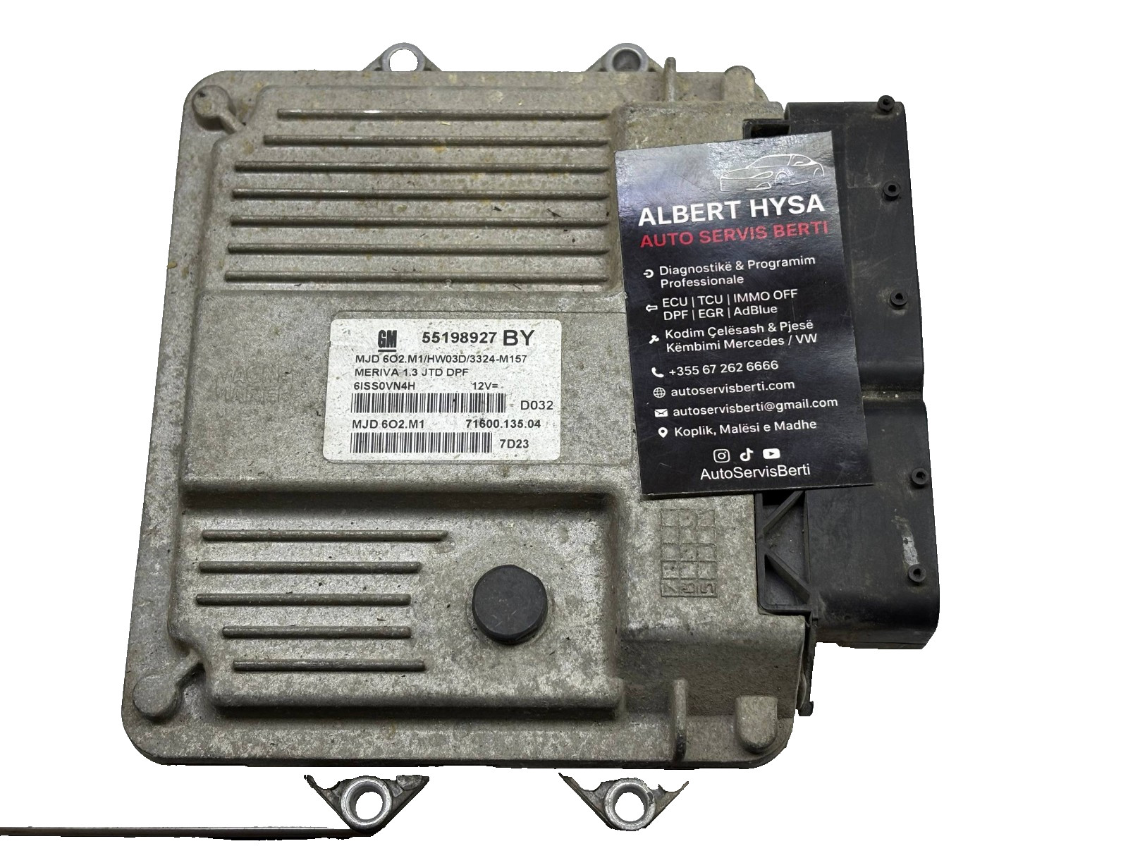 Fiat ECU 55198927 BY 71600.135.04 Magneti Marelli MJD 6O2.M1 Engine Control Unit