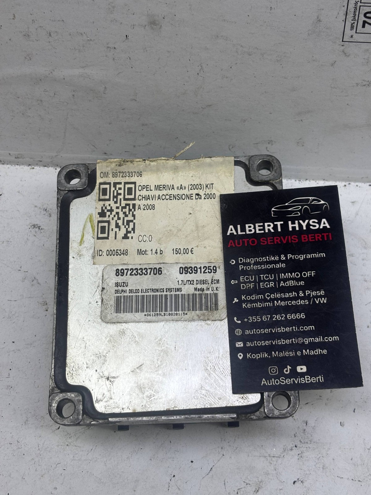 Isuzu / Opel ECU 8972333706 – Delphi 09391259 Engine Control Module