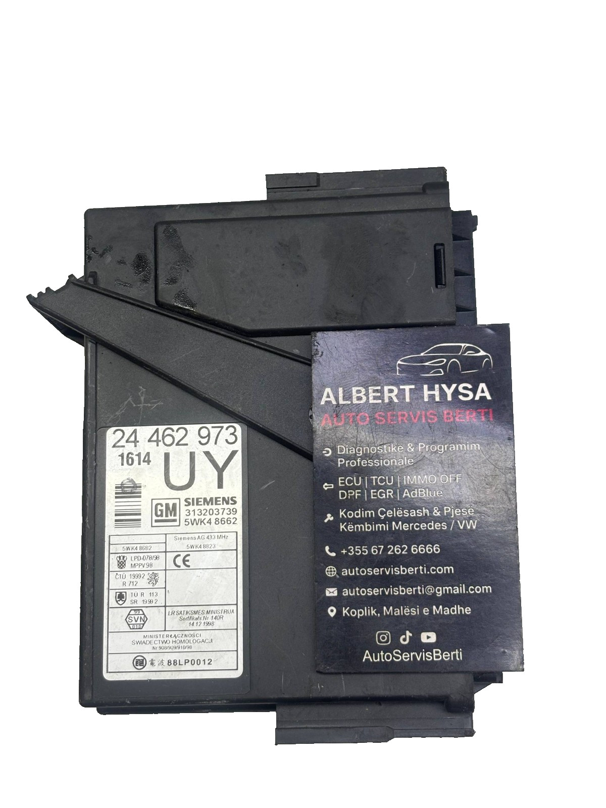 Opel Body Immobilizer Module Siemens AG 24462973 UY 5WK48662 433MHz
