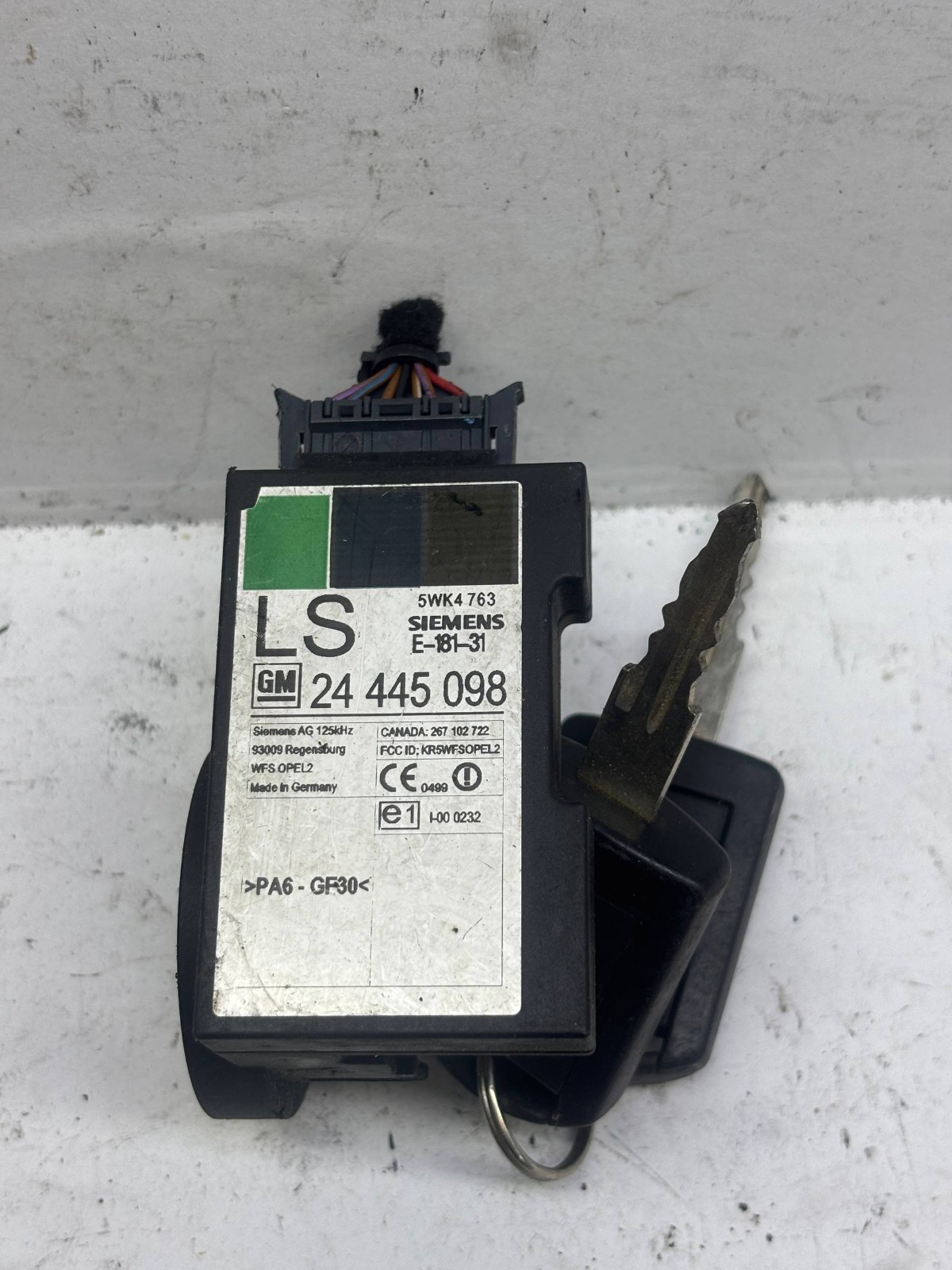 Opel Immobilizer Key Receiver Siemens AG 24445098 LS 5WK4763 125kHz