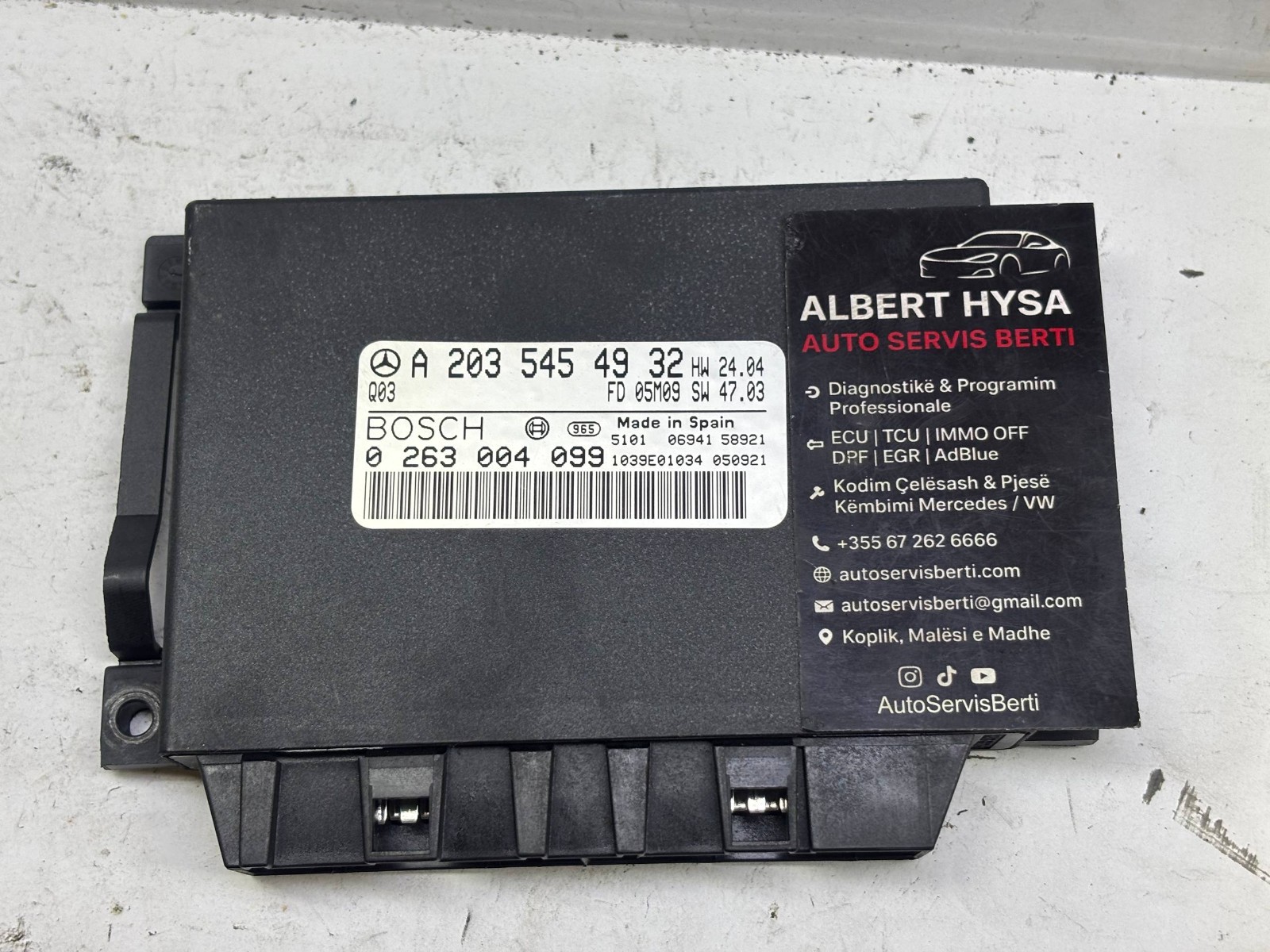 Mercedes-Benz Comfort Control Module A2035454932 Bosch 0263004099