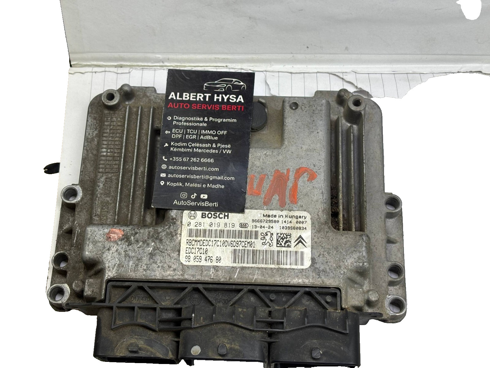Bosch EDC17C10 Engine Control Unit ECU 9805947680 / 0281019819 OEM