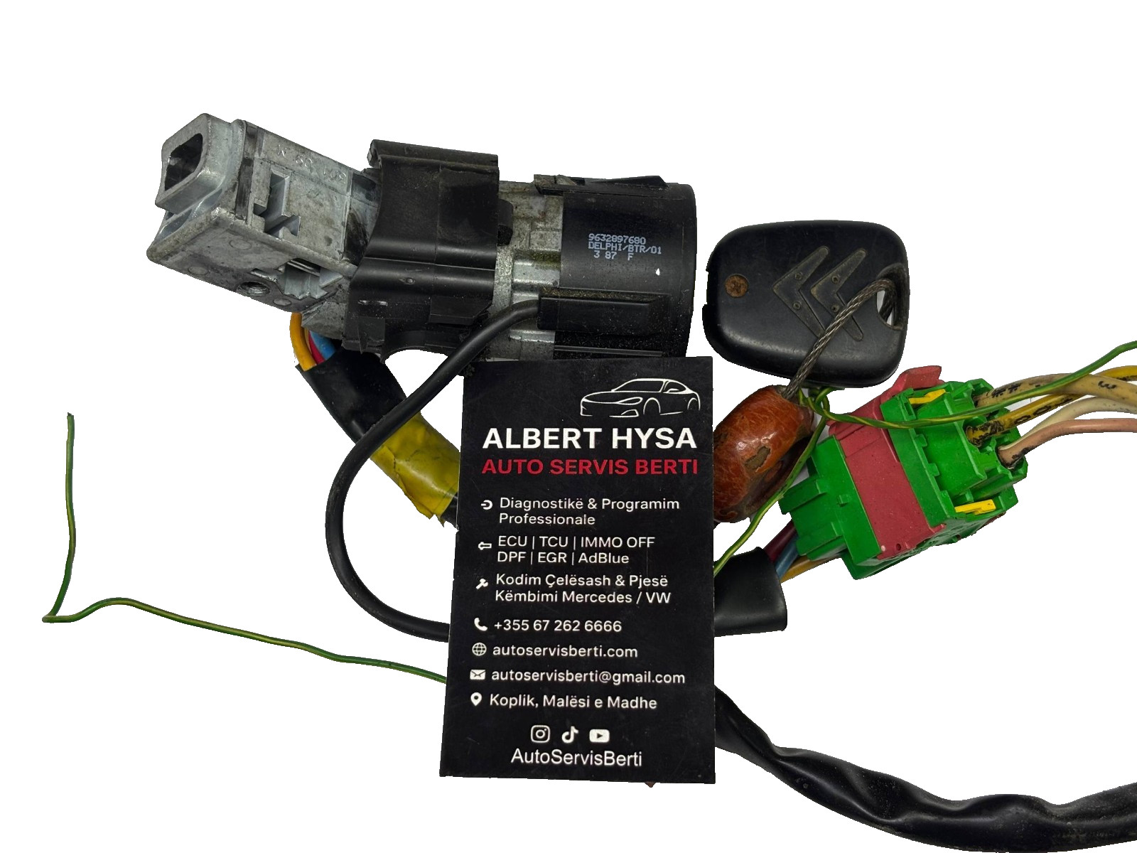 Delphi EZS Electronic Ignition Switch Module 9632897680 OEM + Original Key