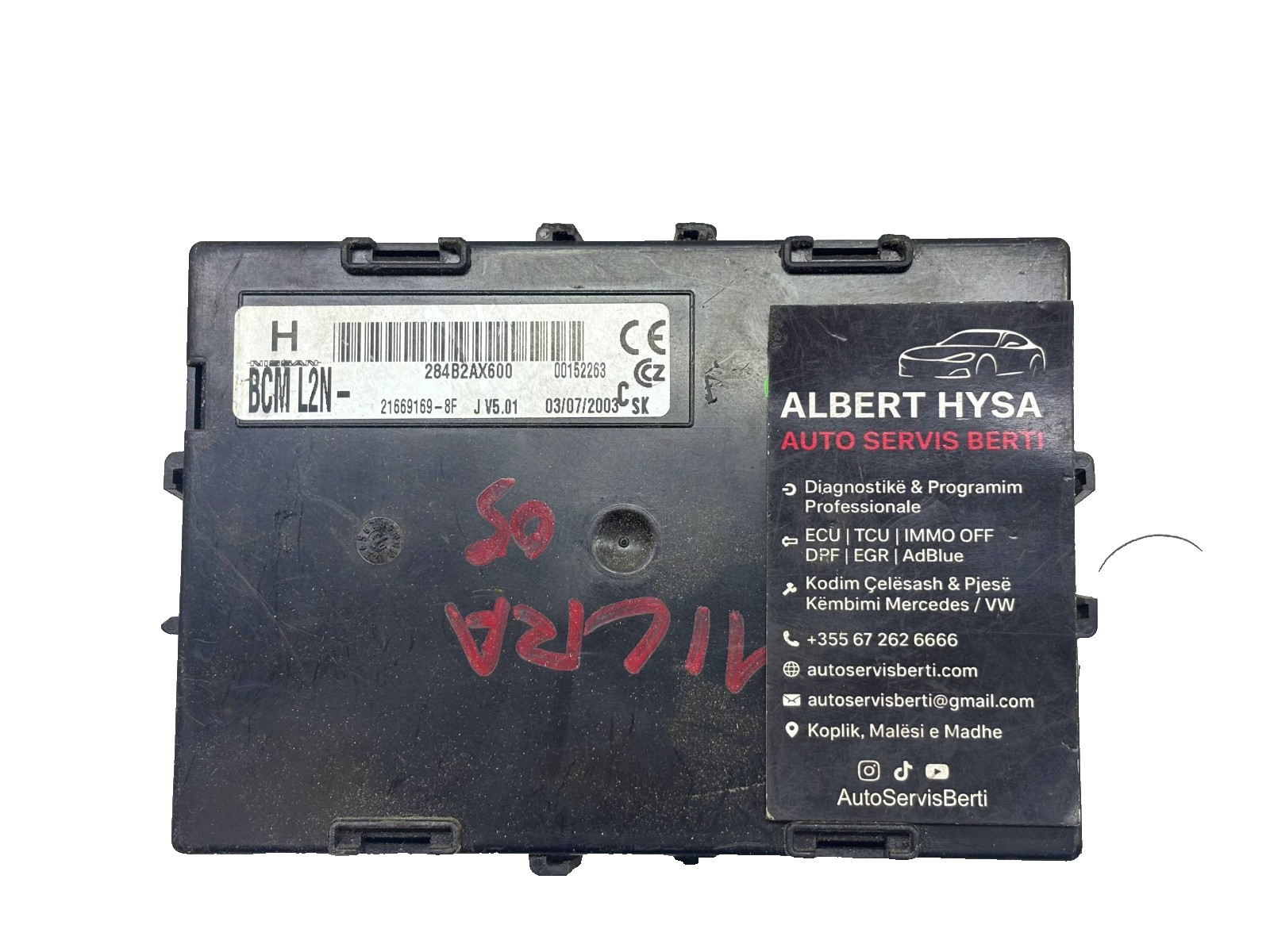 Nissan BCM Body Control Module 284B2AX600 , L2N- , 00152263 OEM