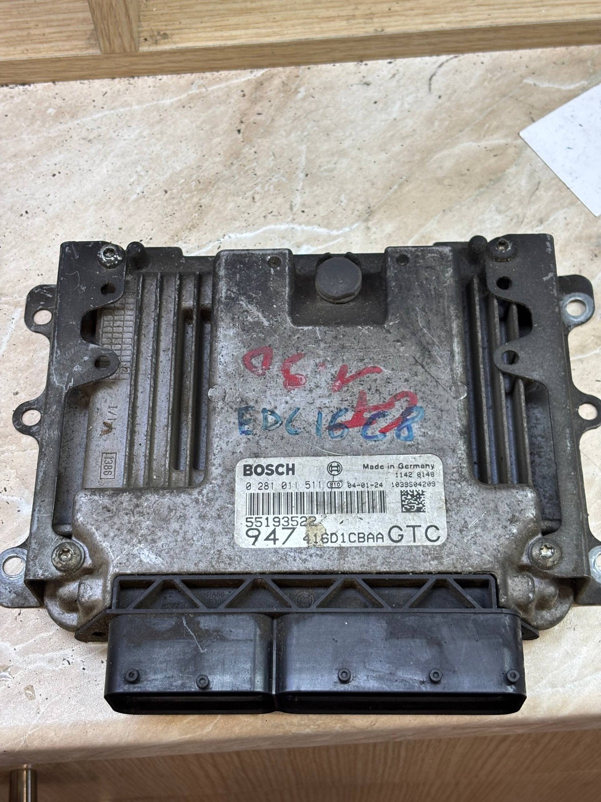55193522 Bosch Engine ECU 947 4A6D1CBAA GTC 0281011511 OEM