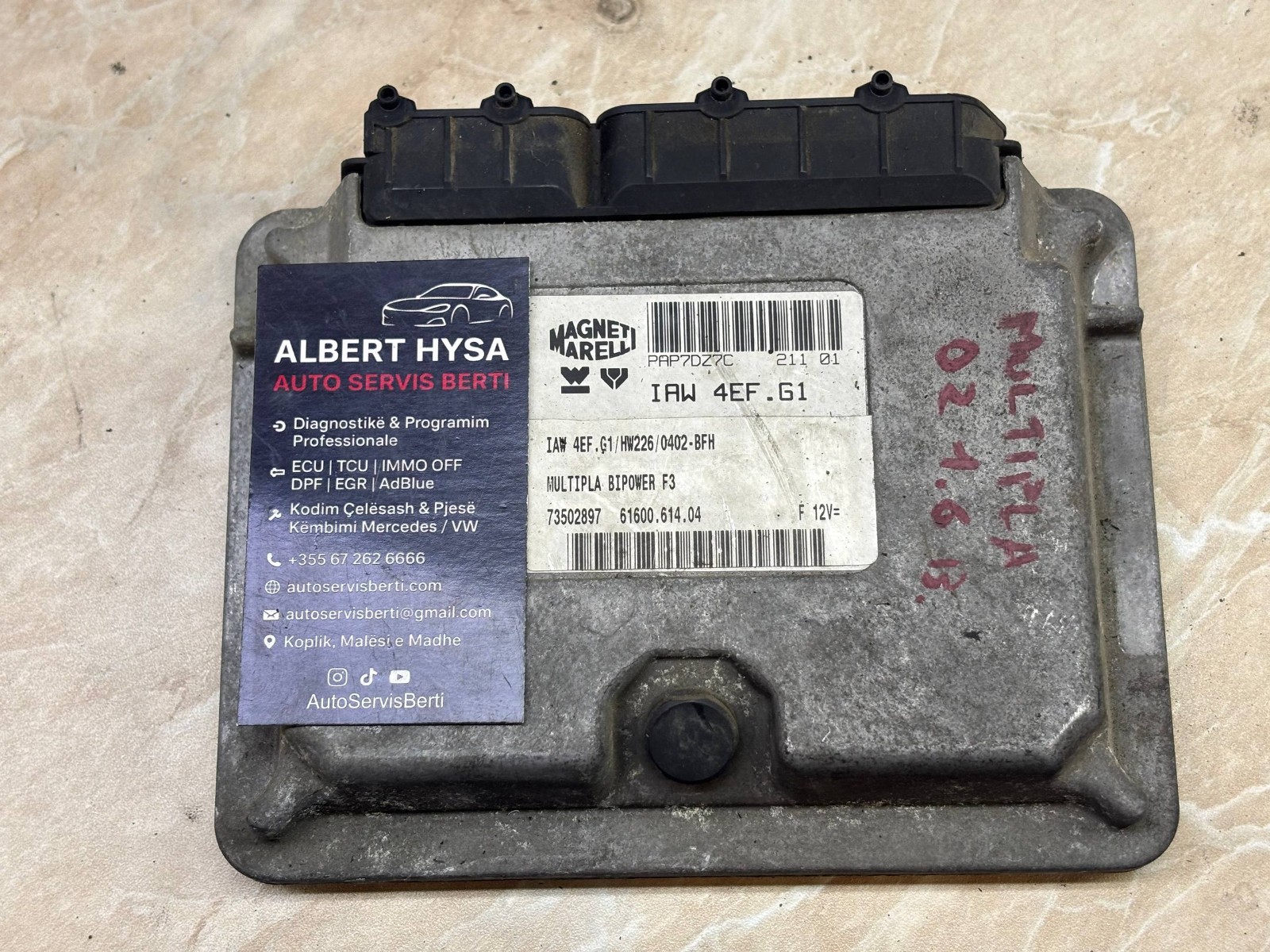 73502897 Magneti Marelli Engine ECU IAW 4EF.G1 61600.614.04 OEM